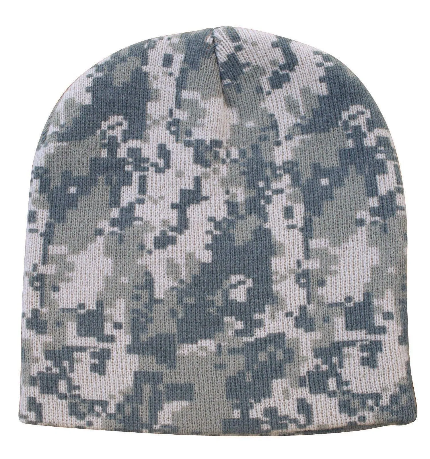 1 Dozen Grey Pixel Camo Camouflage Winter Beanies Hats Caps Wholesale Lot