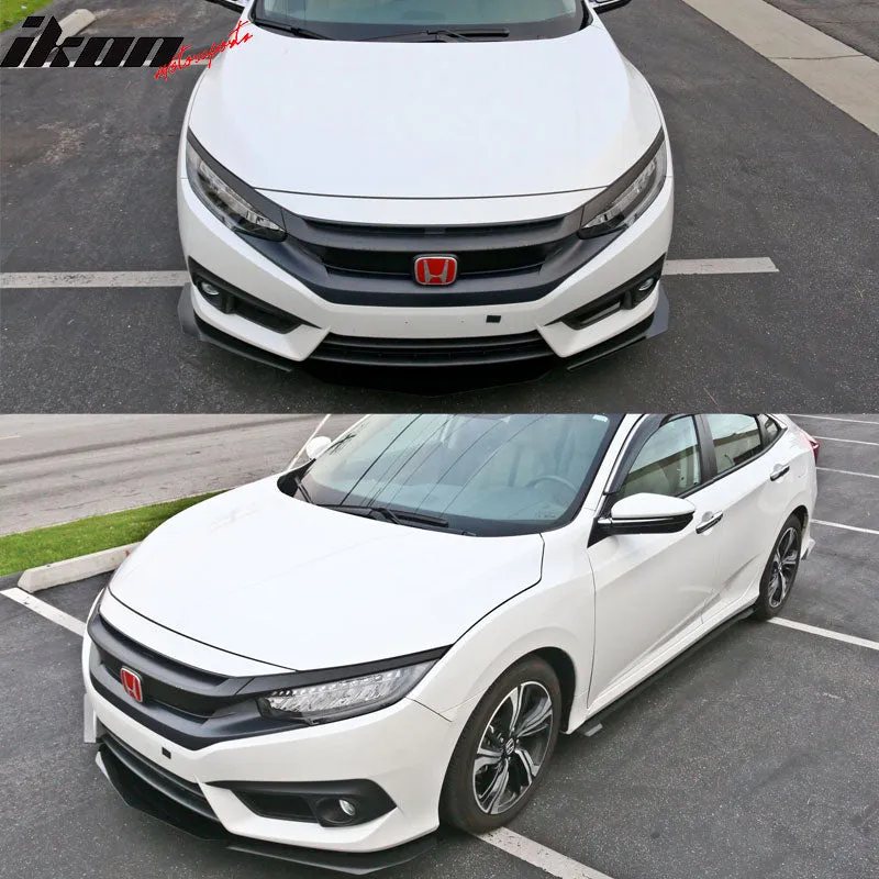 2016-2018 Honda Civic Sedan IKON Front Rear Bumper Lip Side Skirts