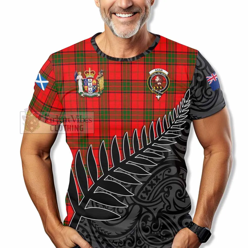 Adair Crest Tartan T-Shirt with New Zealand Silver Fern Half Style