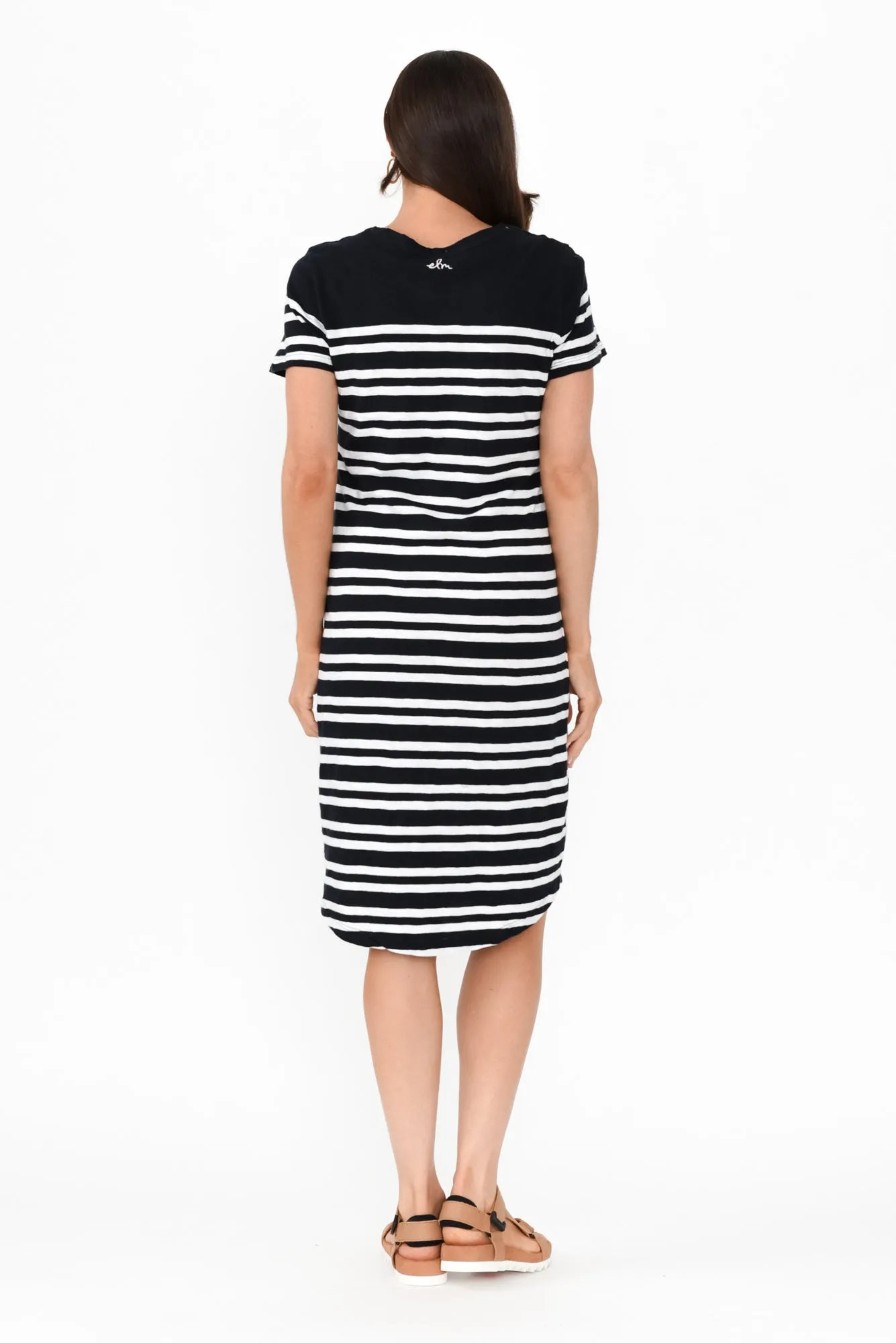 Aligner Navy Stripe Cotton Dress