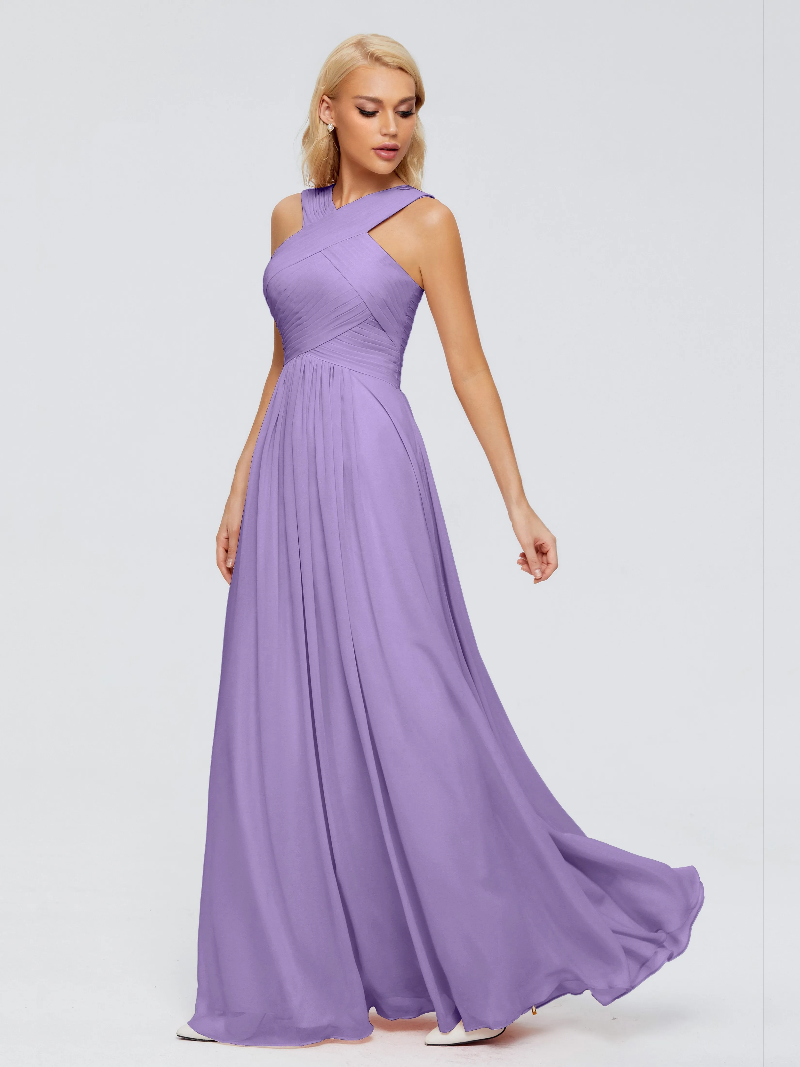 Aliyah Charming A-line Straps Chiffon Bridesmaid Dresses