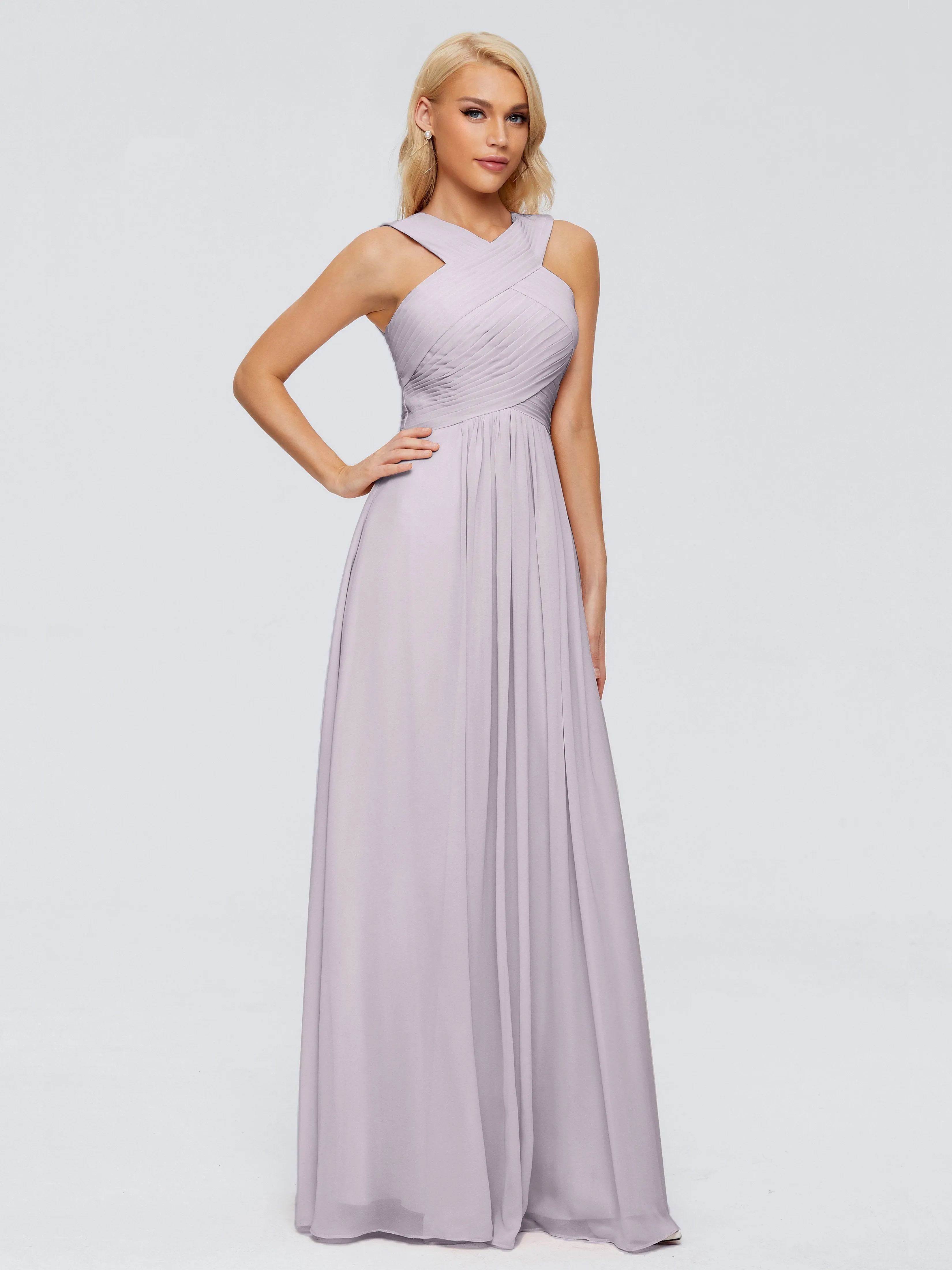 Aliyah Charming A-line Straps Chiffon Bridesmaid Dresses