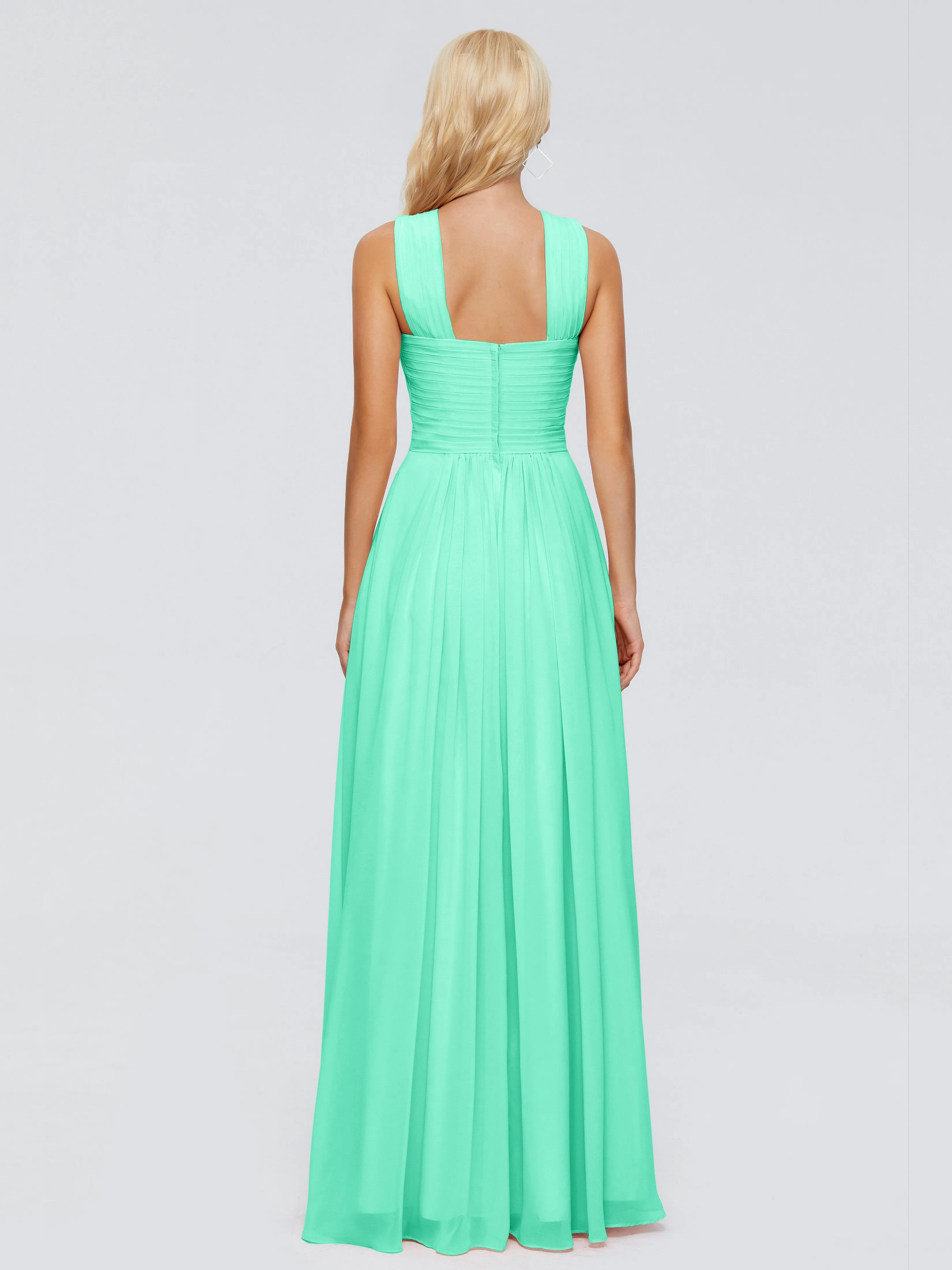 Aliyah Charming A-line Straps Chiffon Bridesmaid Dresses