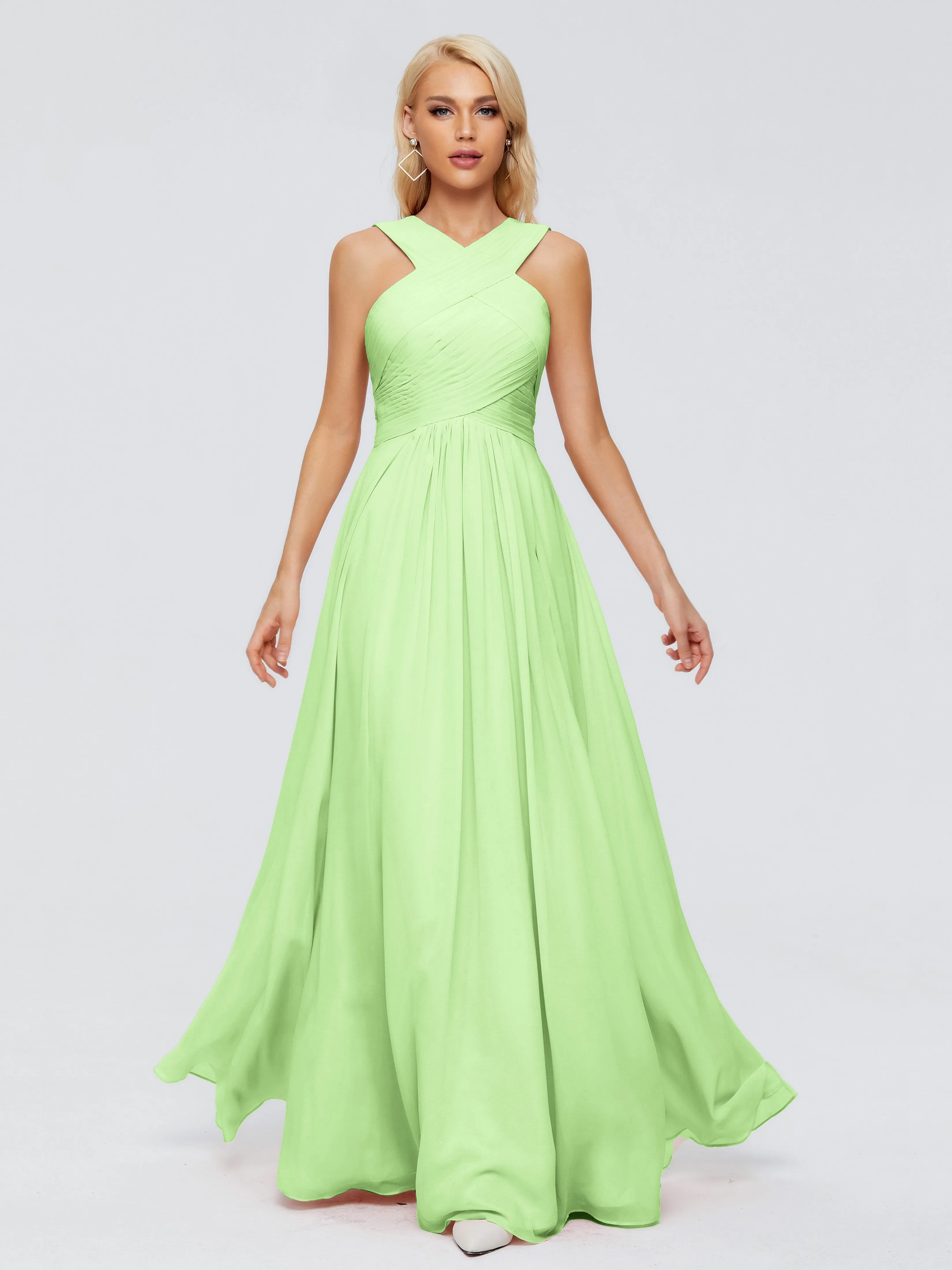 Aliyah Charming A-line Straps Chiffon Bridesmaid Dresses