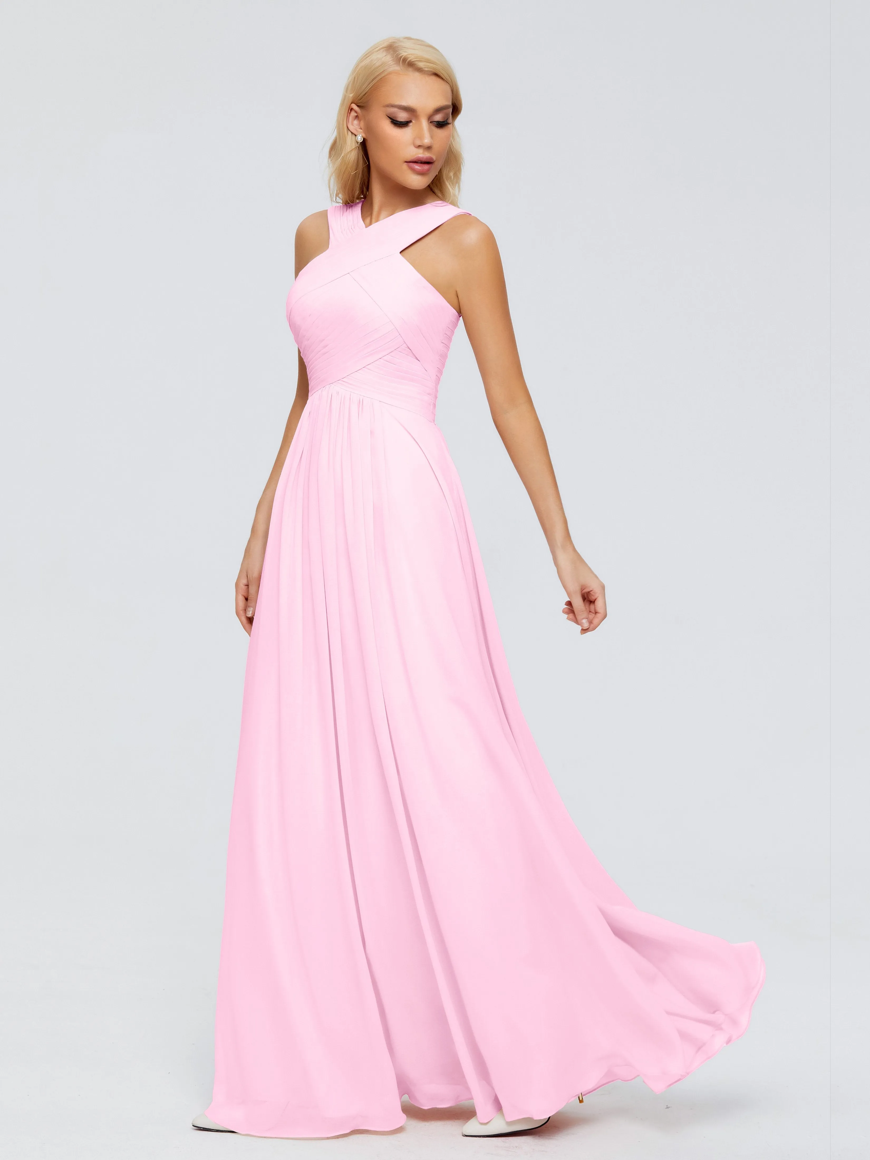 Aliyah Charming A-line Straps Chiffon Bridesmaid Dresses