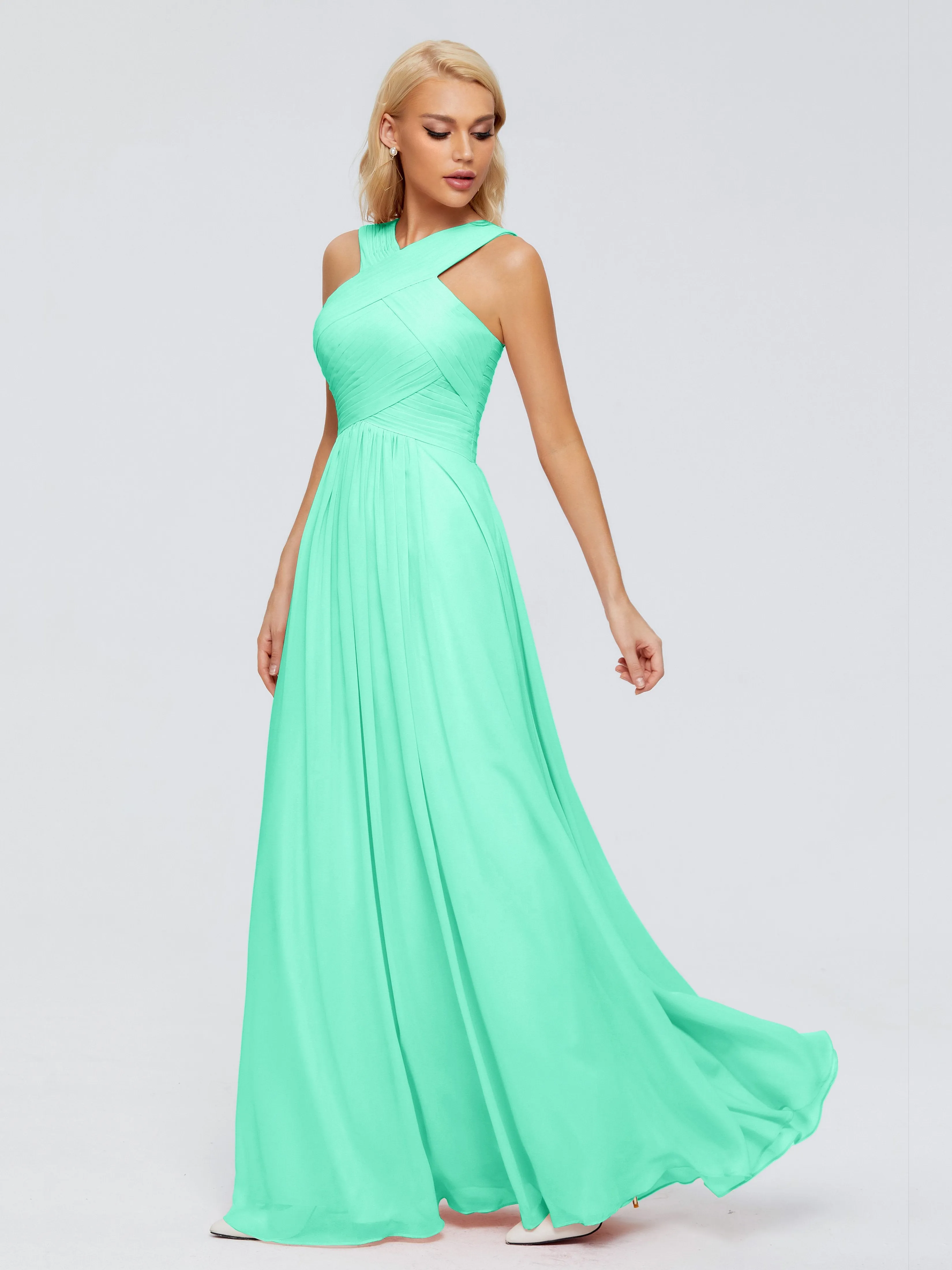 Aliyah Charming A-line Straps Chiffon Bridesmaid Dresses