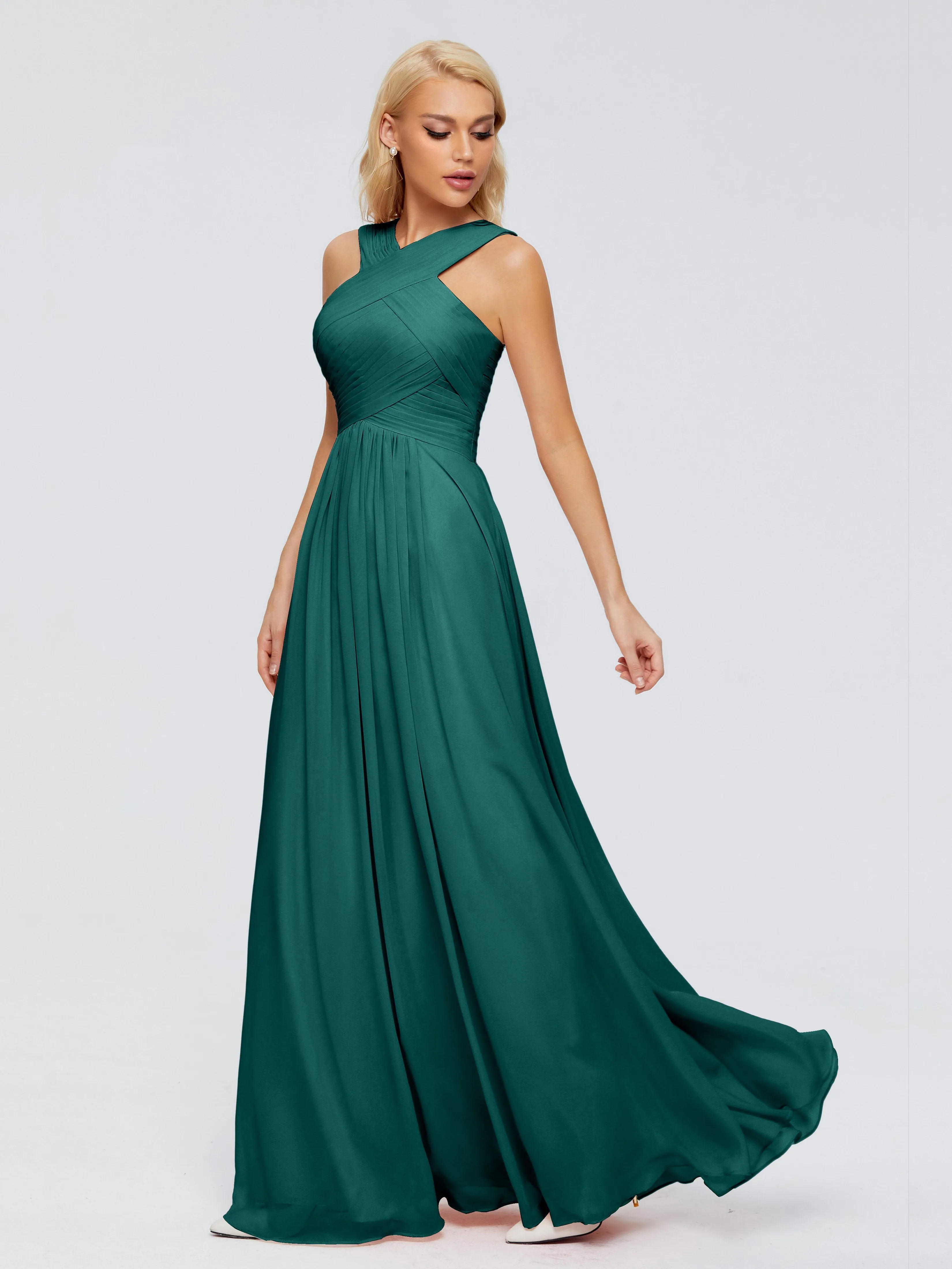 Aliyah Charming A-line Straps Chiffon Bridesmaid Dresses