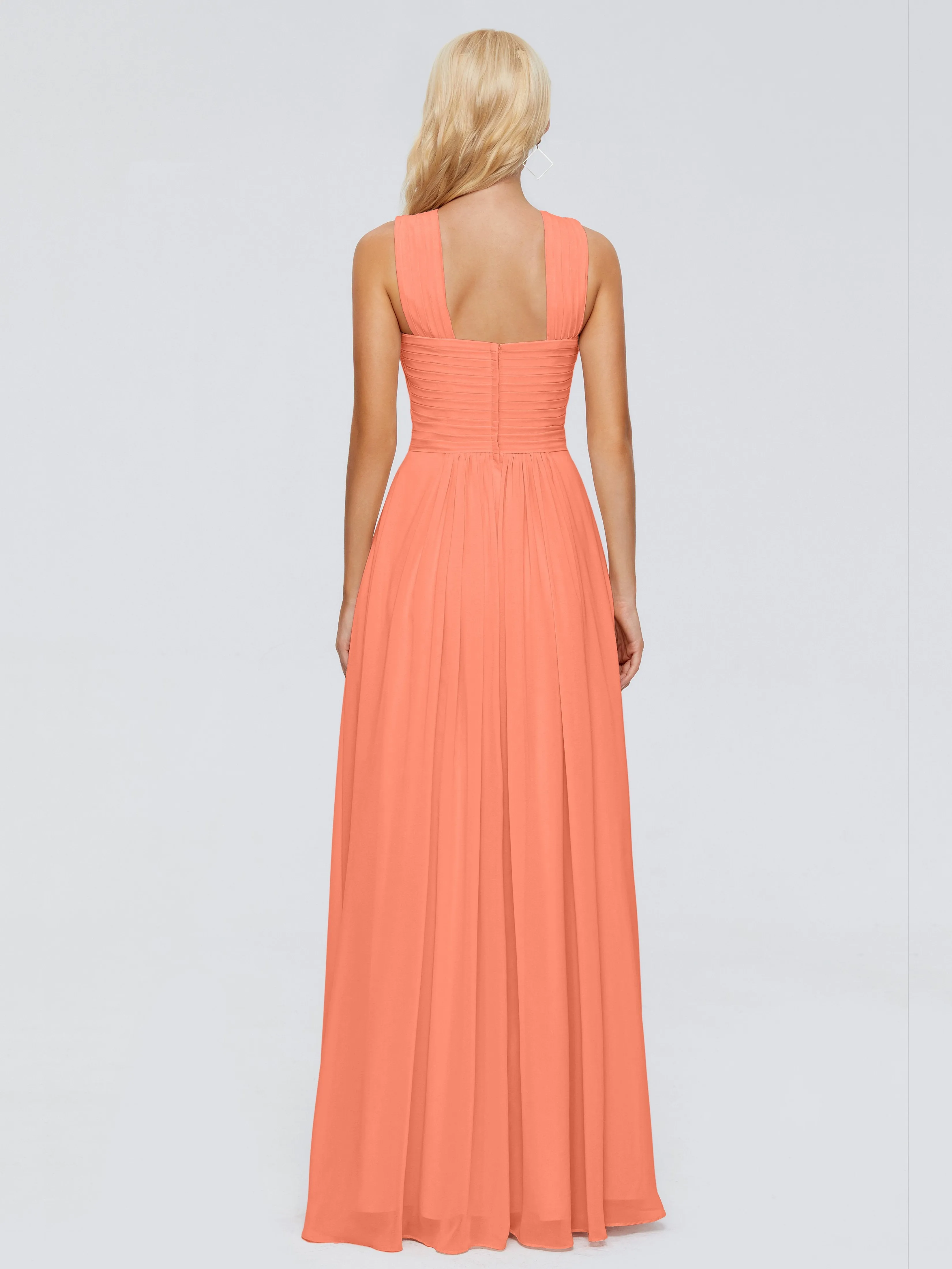 Aliyah Charming A-line Straps Chiffon Bridesmaid Dresses