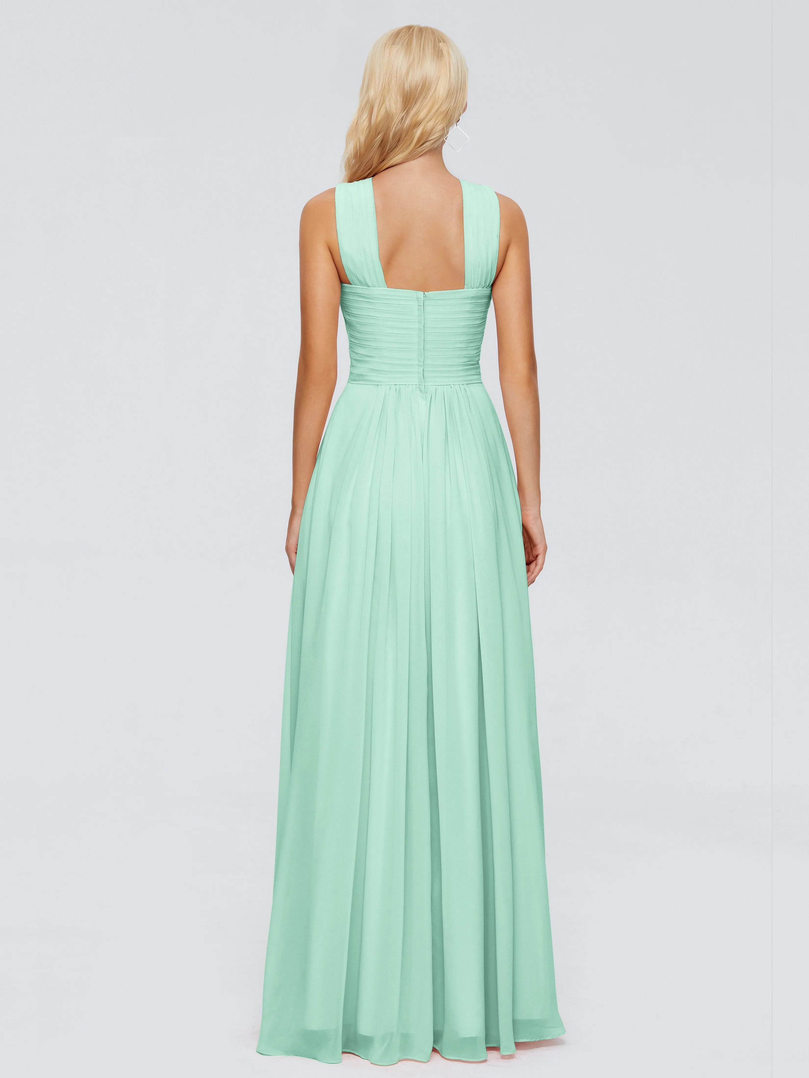 Aliyah Charming A-line Straps Chiffon Bridesmaid Dresses