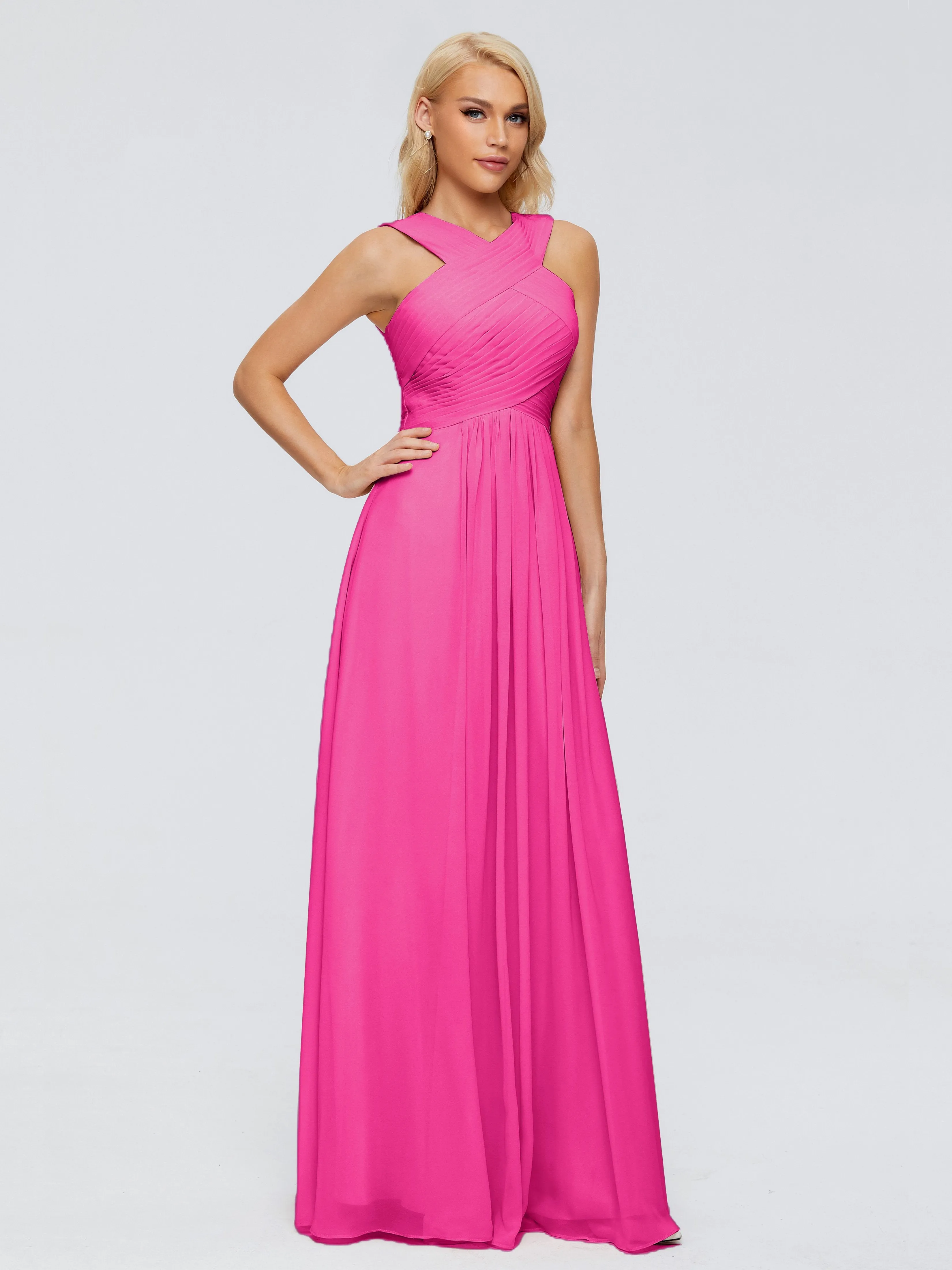 Aliyah Charming A-line Straps Chiffon Bridesmaid Dresses