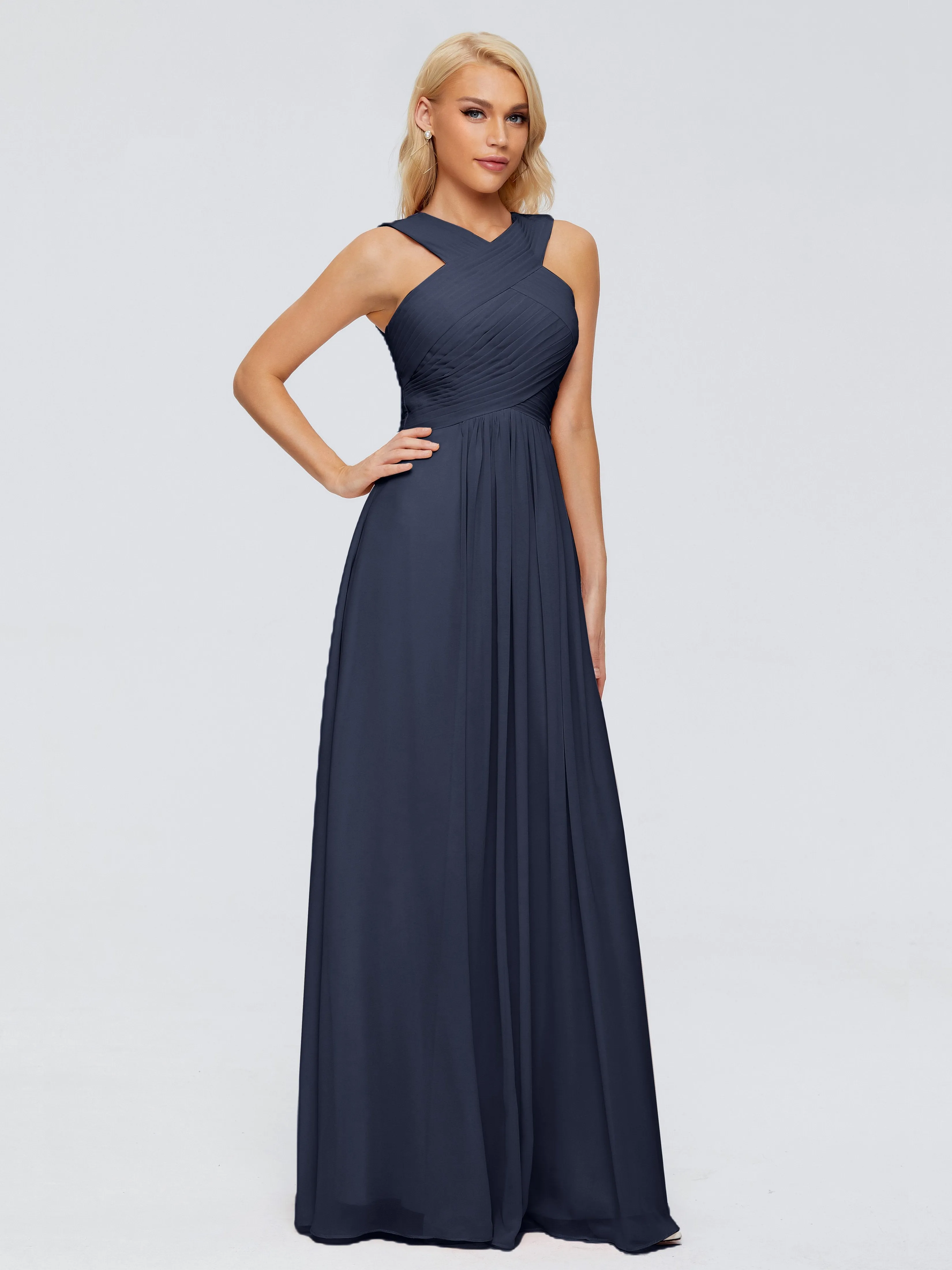 Aliyah Charming A-line Straps Chiffon Bridesmaid Dresses