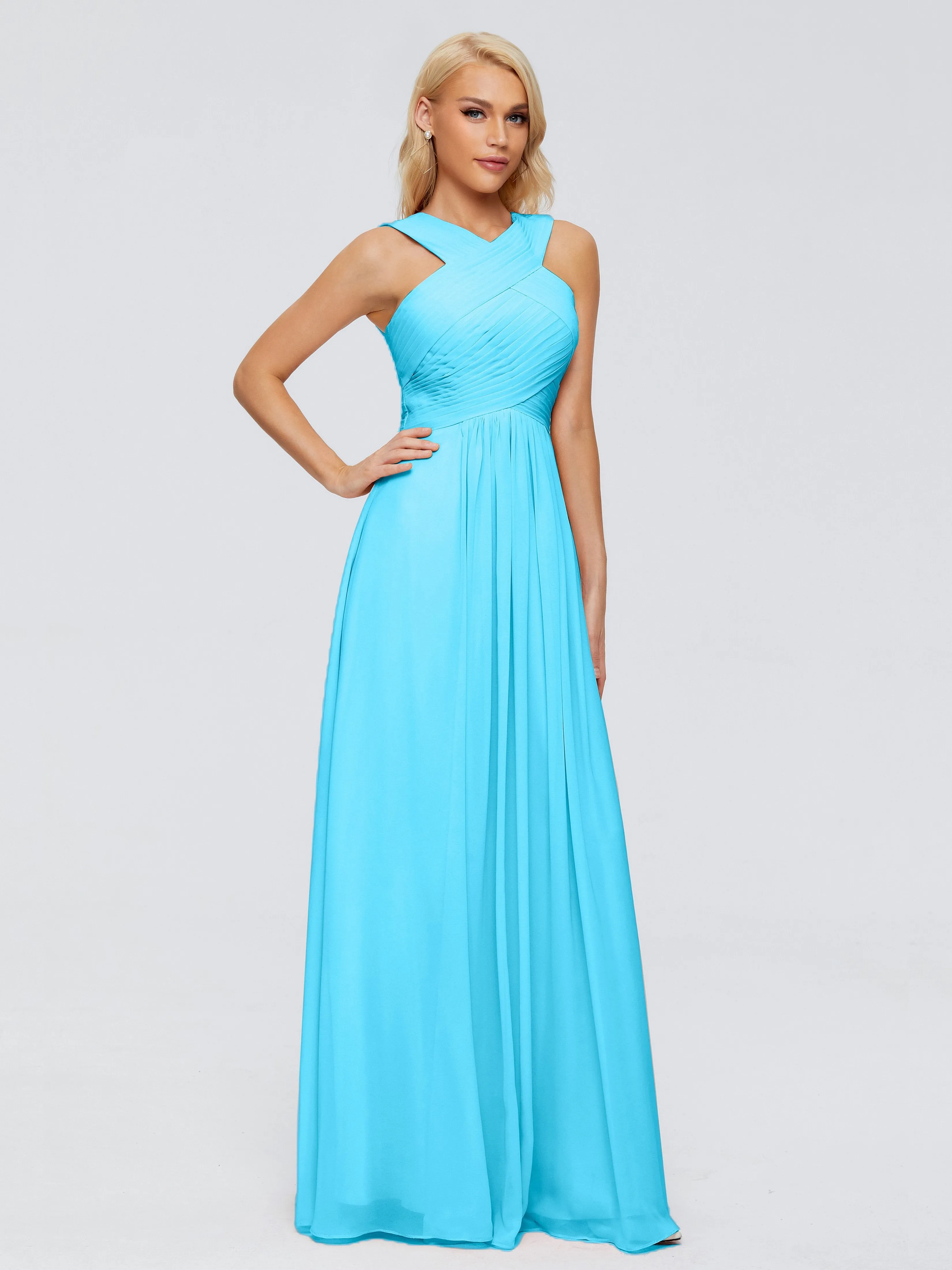 Aliyah Charming A-line Straps Chiffon Bridesmaid Dresses