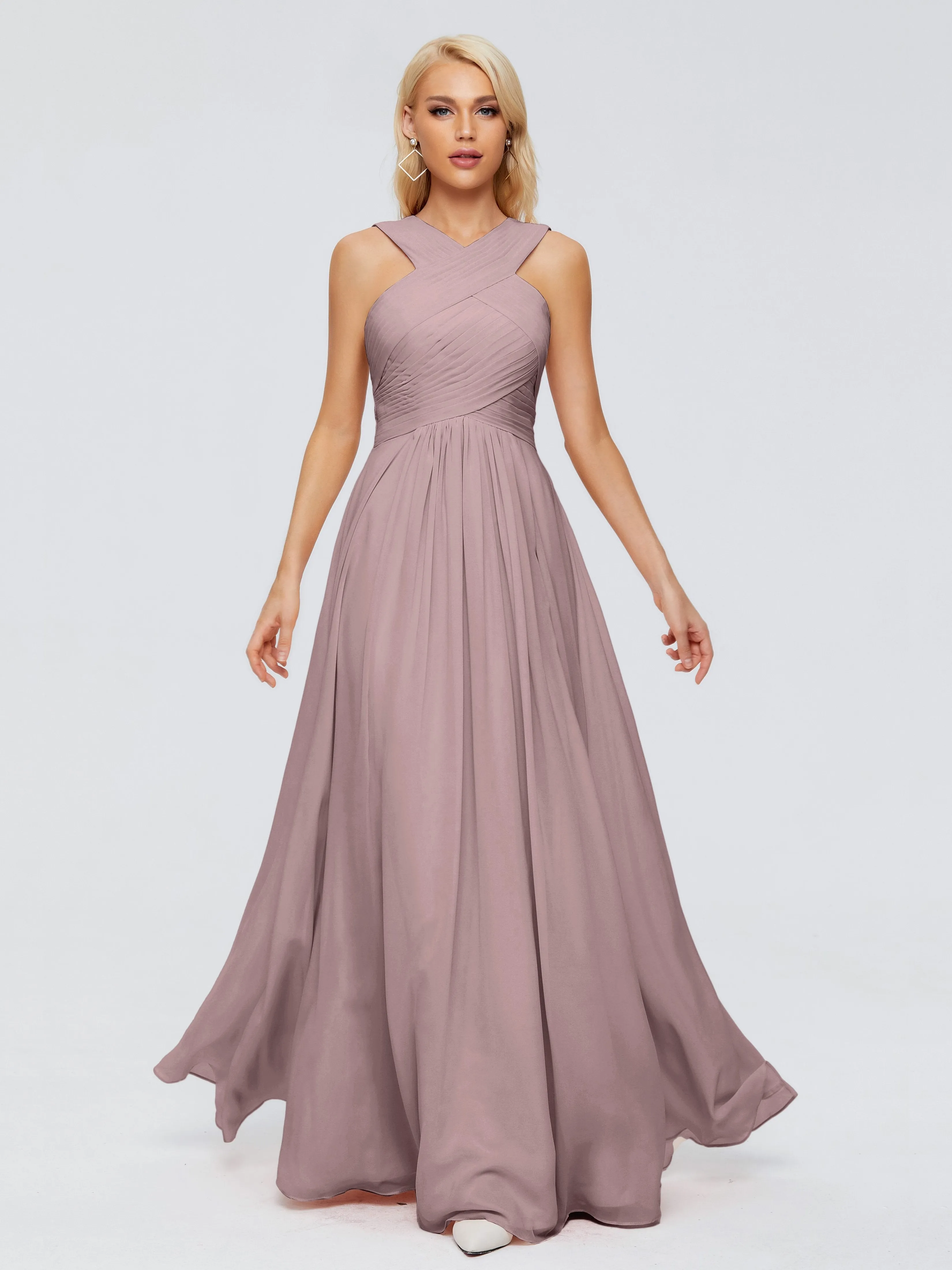 Aliyah Charming A-line Straps Chiffon Bridesmaid Dresses