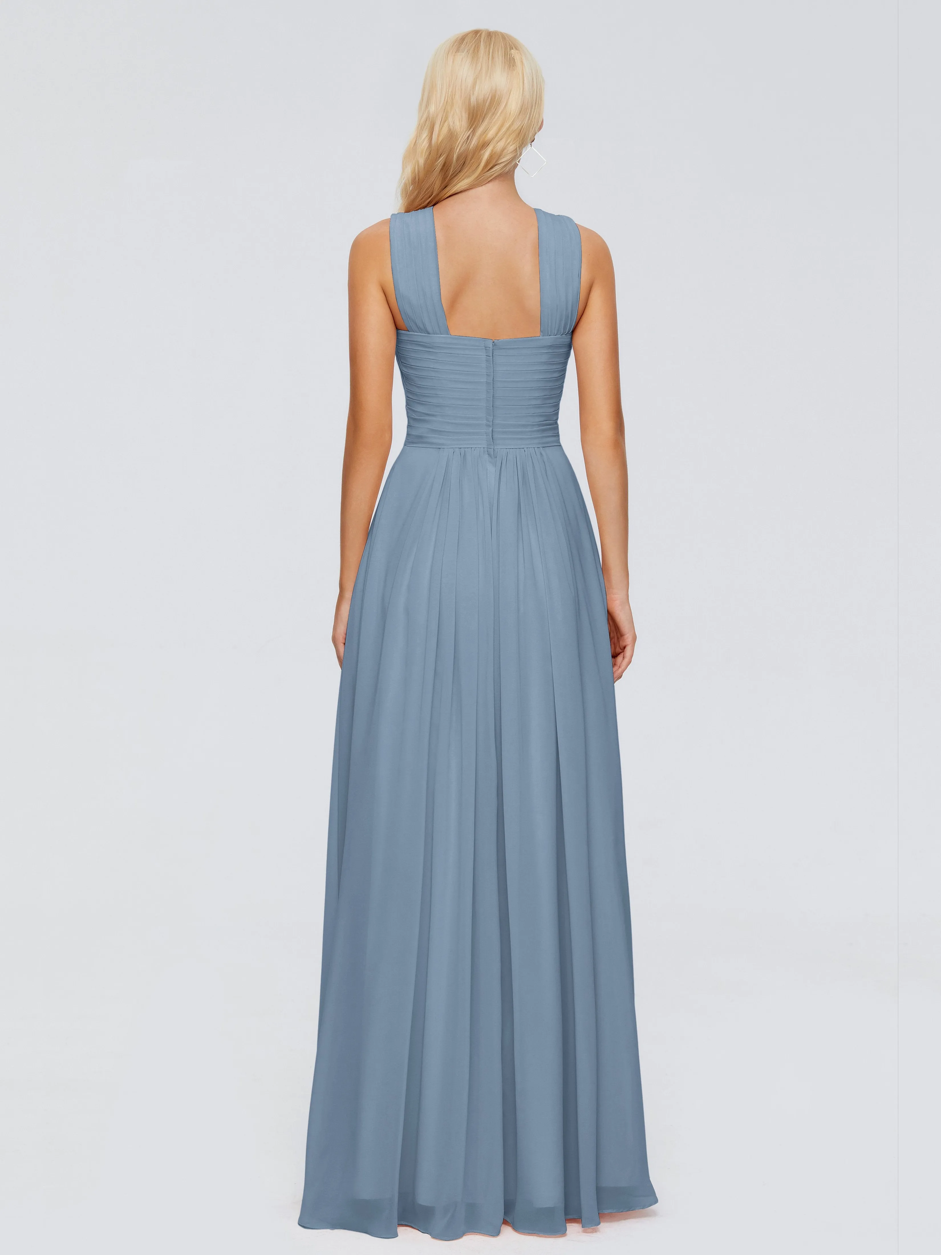 Aliyah Charming A-line Straps Chiffon Bridesmaid Dresses