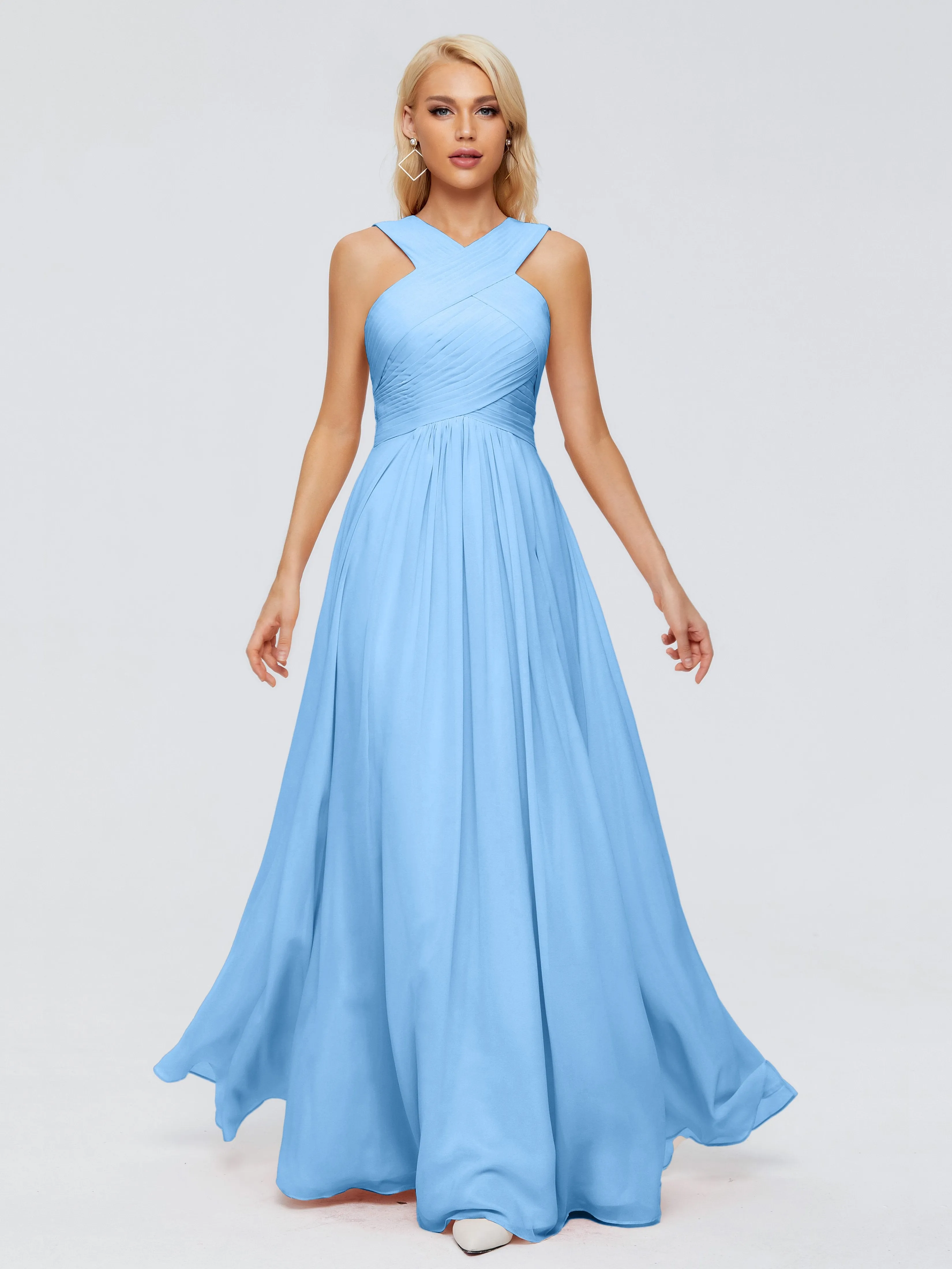 Aliyah Charming A-line Straps Chiffon Bridesmaid Dresses