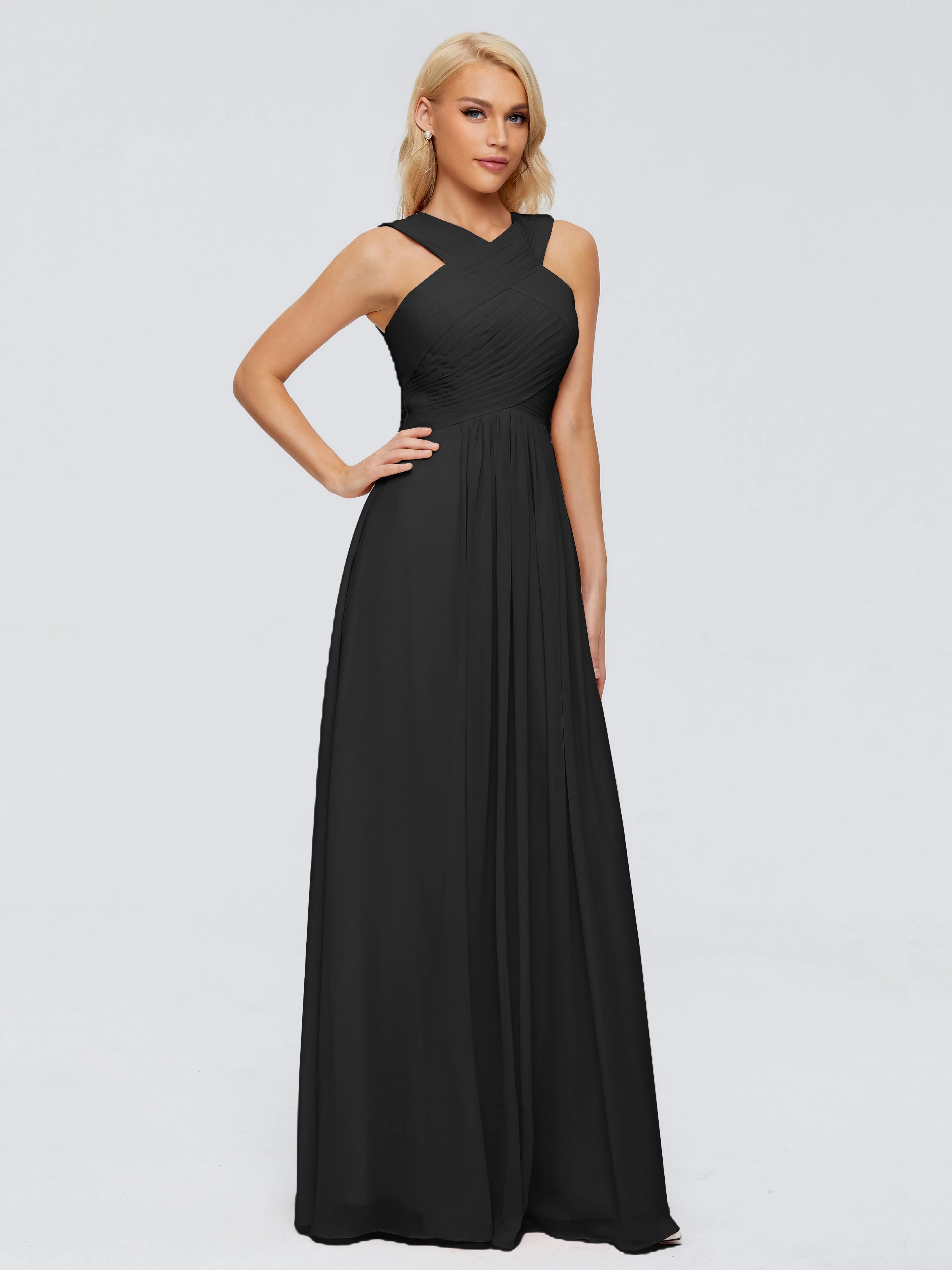 Aliyah Charming A-line Straps Chiffon Bridesmaid Dresses