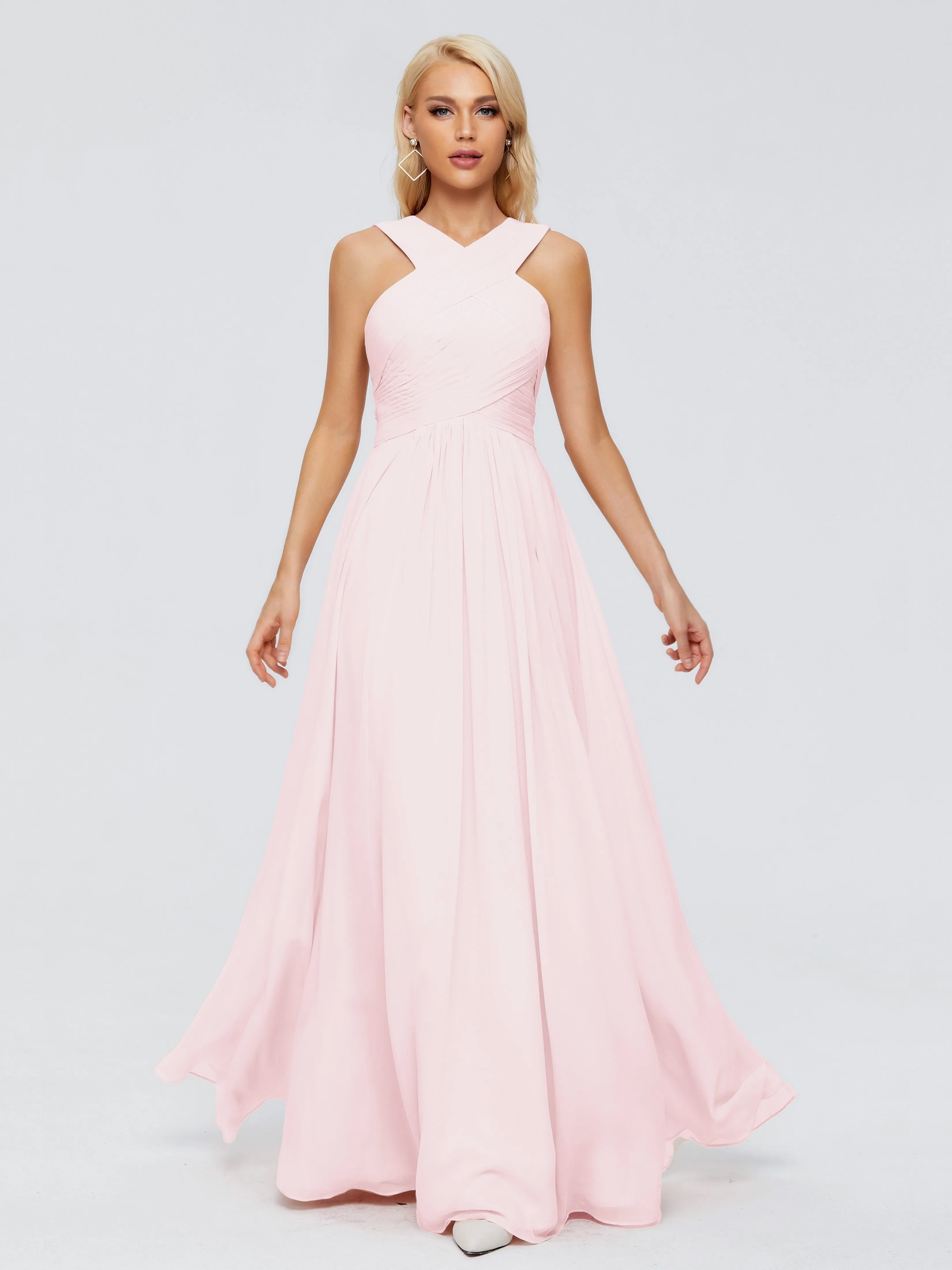 Aliyah Charming A-line Straps Chiffon Bridesmaid Dresses