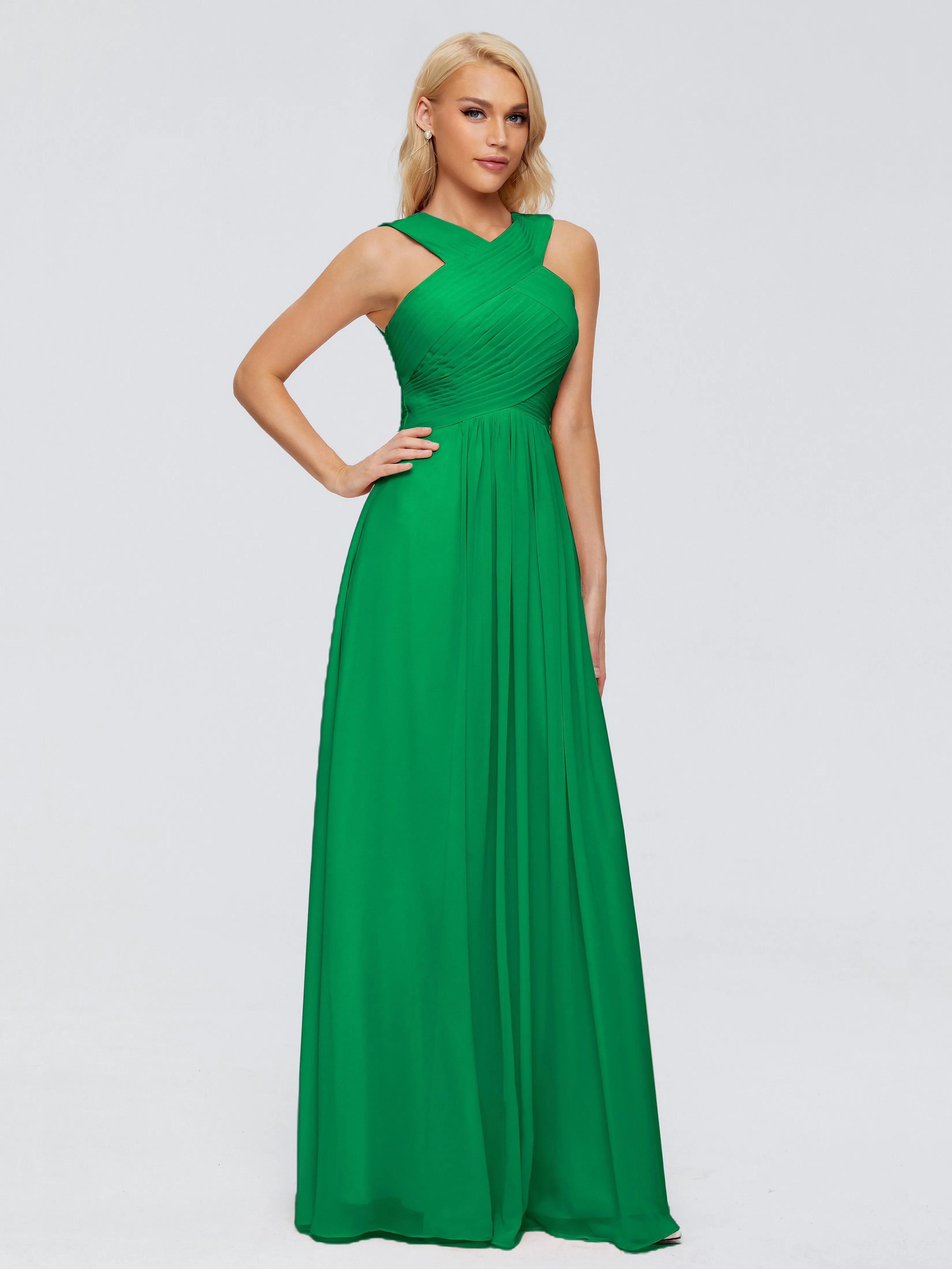 Aliyah Charming A-line Straps Chiffon Bridesmaid Dresses