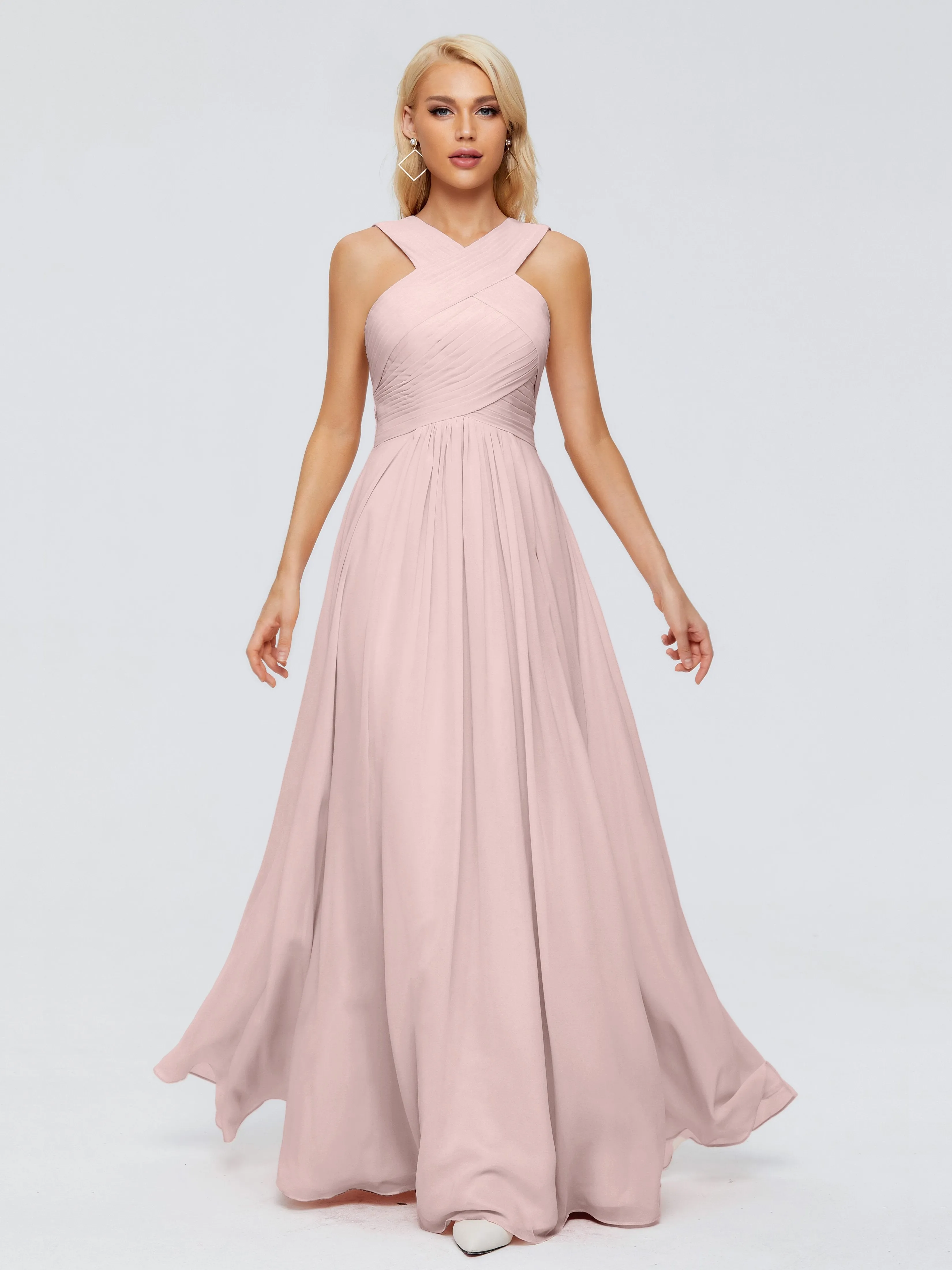 Aliyah Charming A-line Straps Chiffon Bridesmaid Dresses