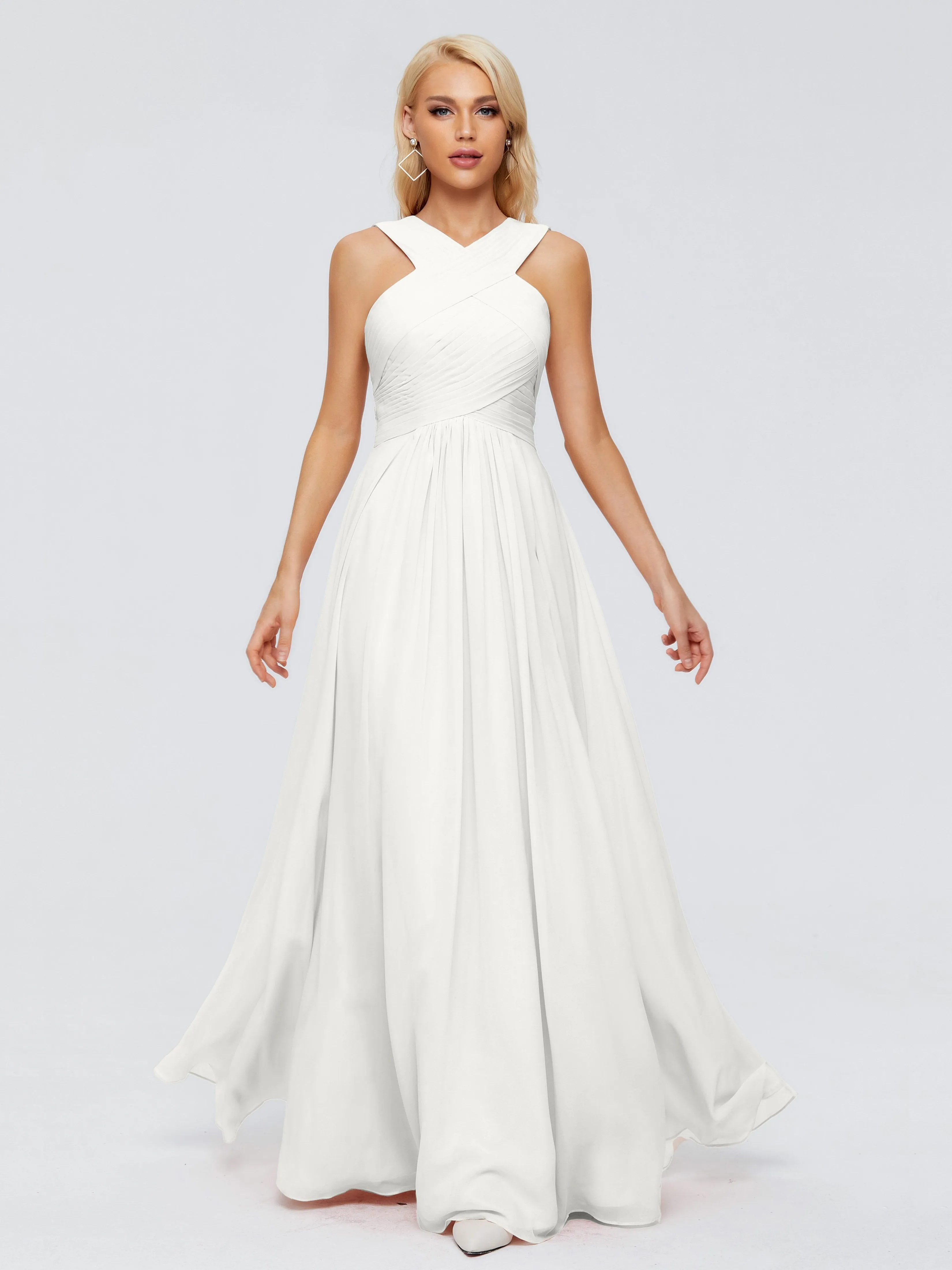 Aliyah Charming A-line Straps Chiffon Bridesmaid Dresses