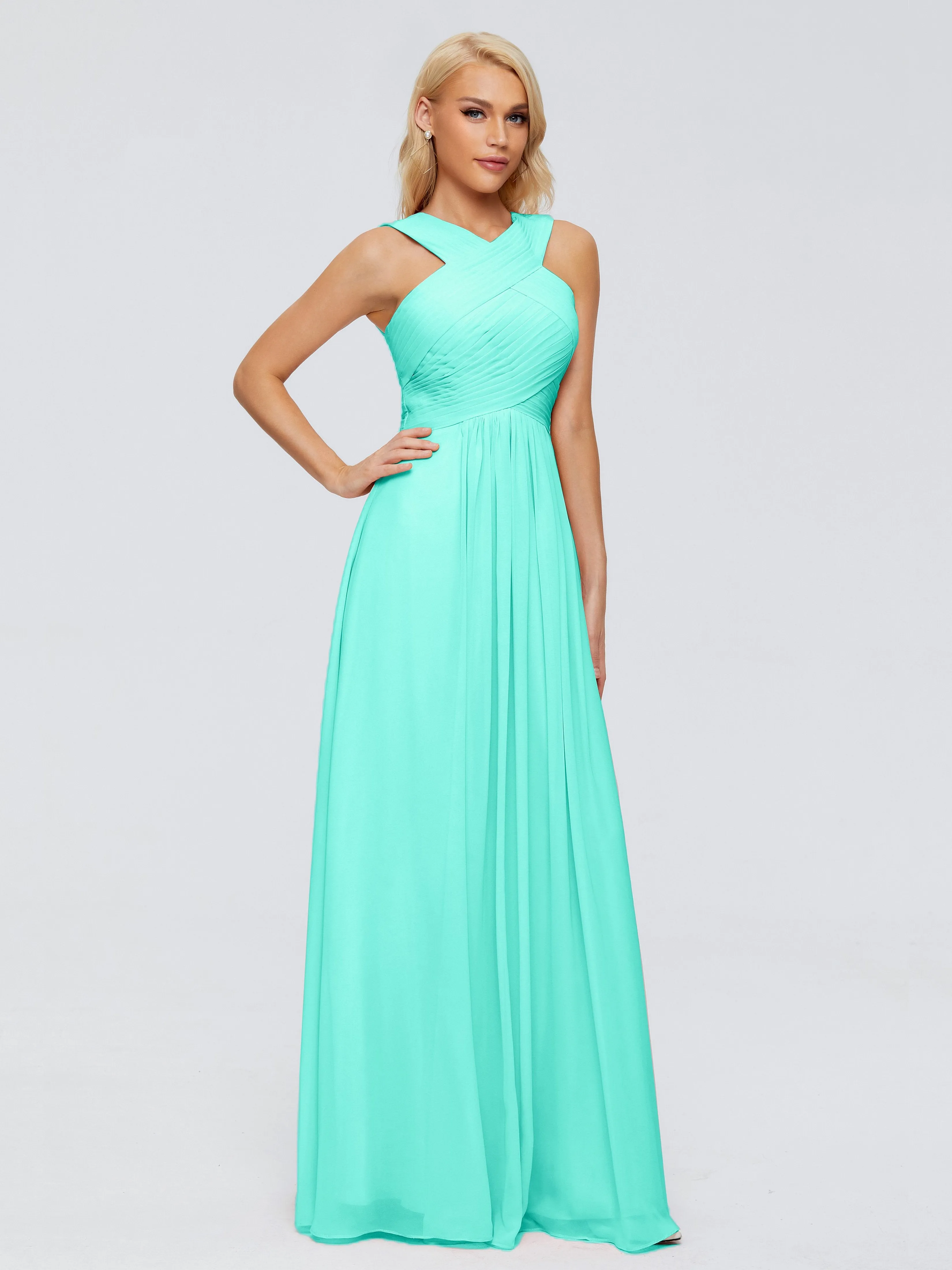 Aliyah Charming A-line Straps Chiffon Bridesmaid Dresses