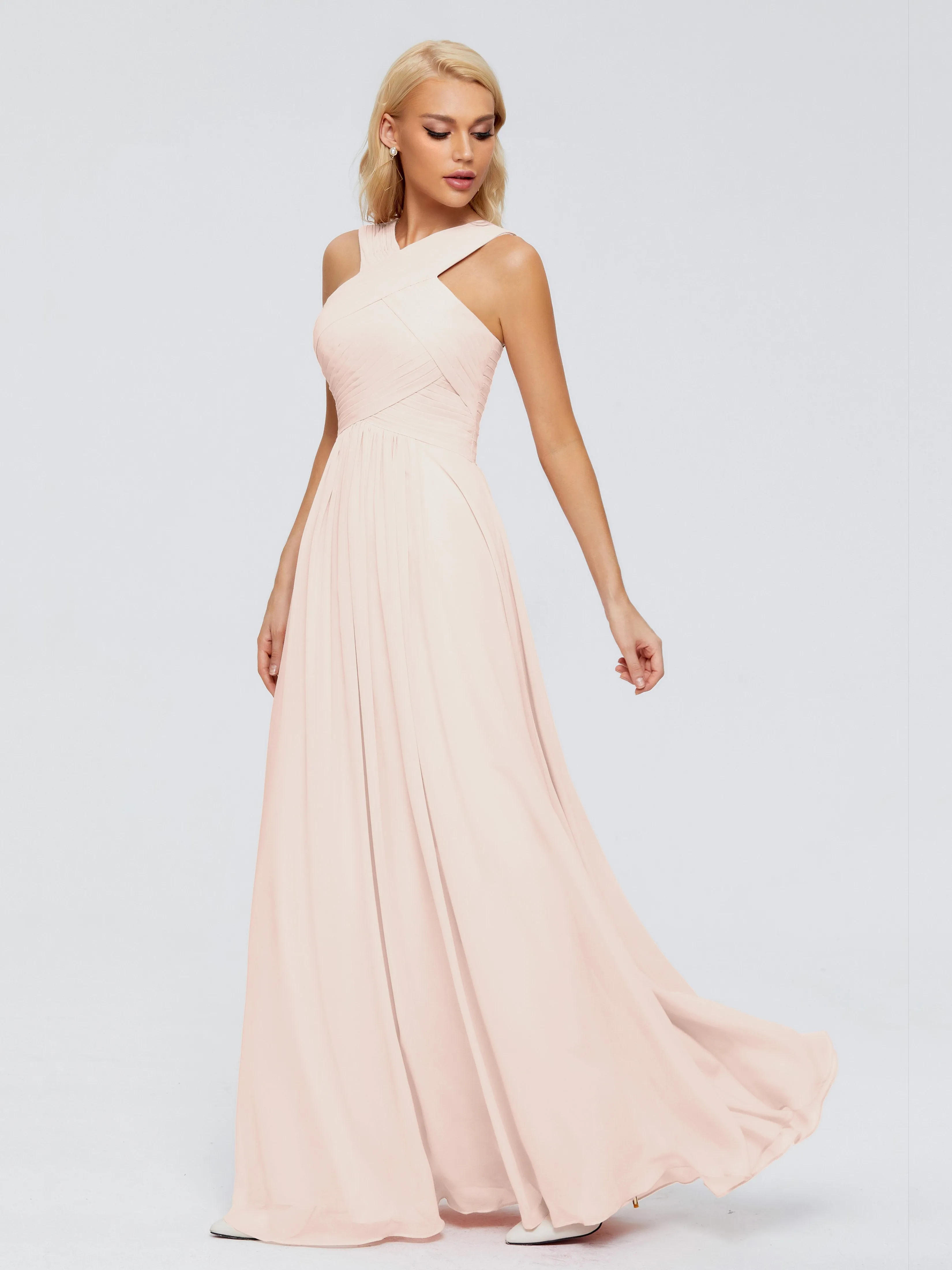 Aliyah Charming A-line Straps Chiffon Bridesmaid Dresses