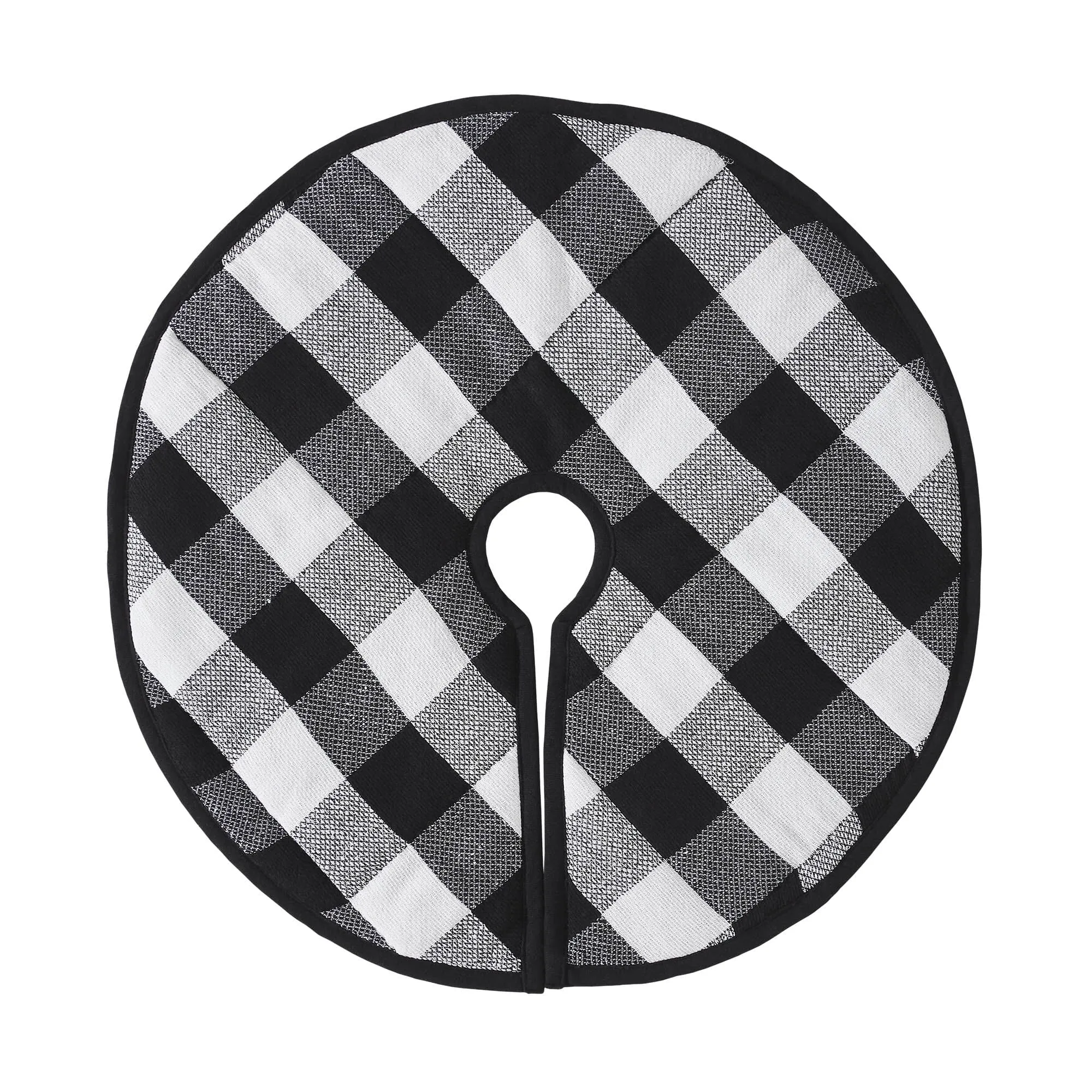 Annie Black Buffalo Check Tree Skirt 24"