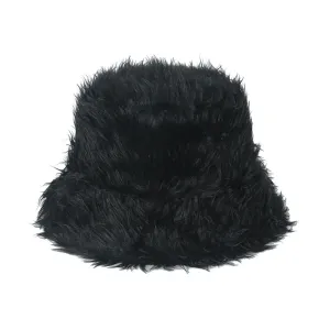 Autumn and winter cold hat tide warm fur plush fisherman hat light plate solid color pot hat women