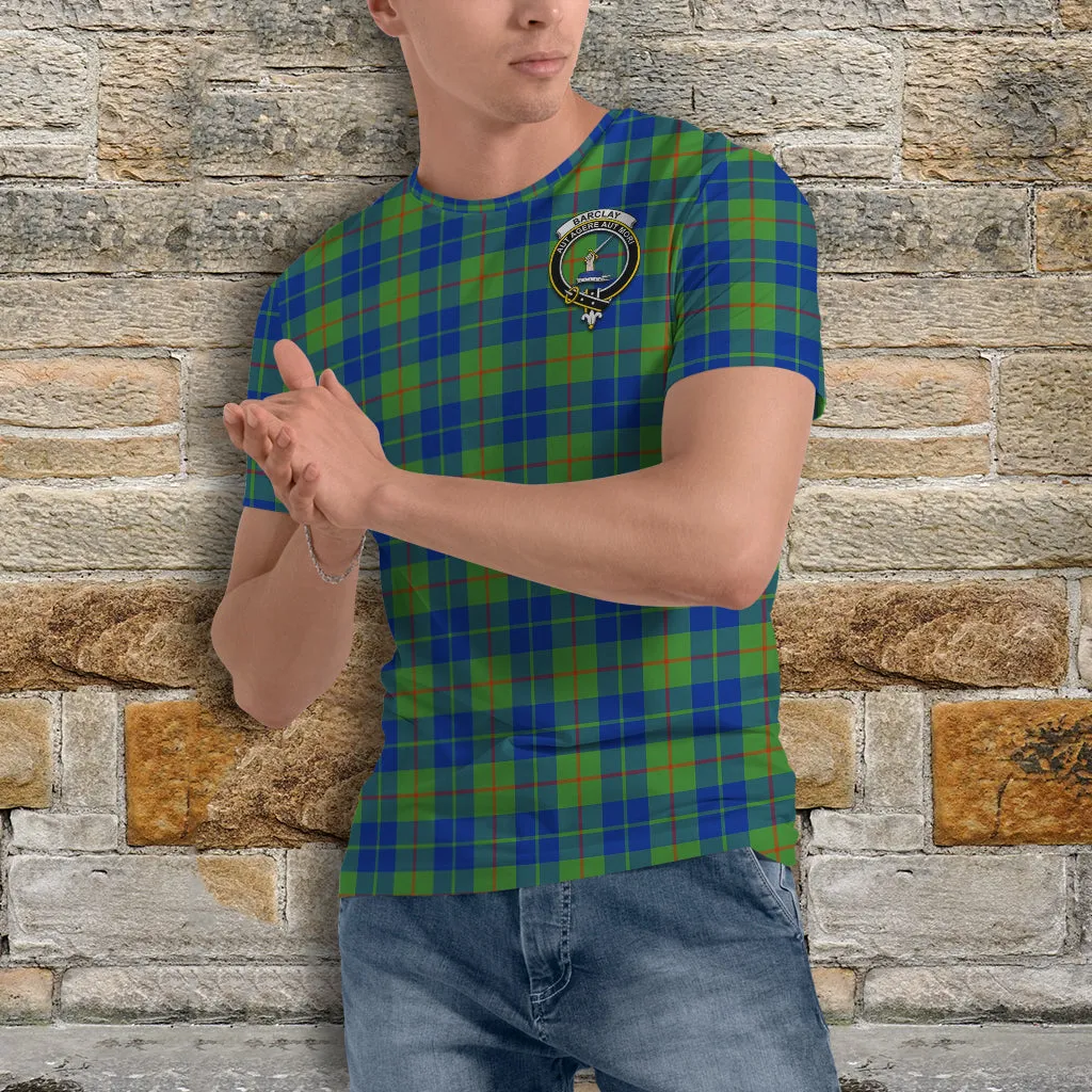 Barclay Hunting Ancient Tartan T-Shirt with Family Crest