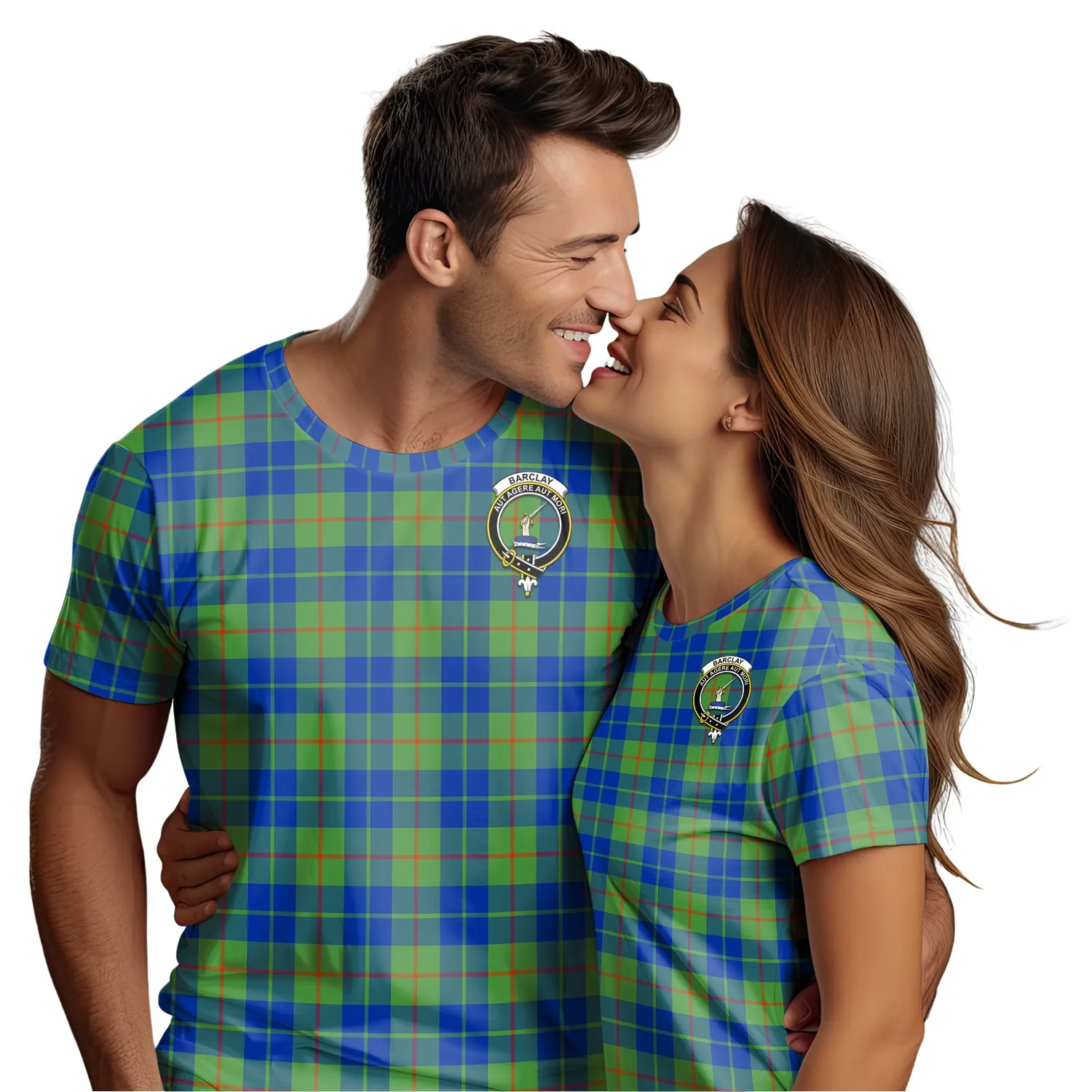 Barclay Hunting Ancient Tartan T-Shirt with Family Crest