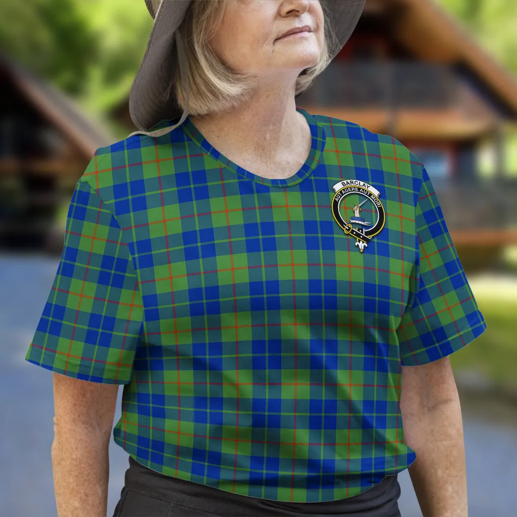 Barclay Hunting Ancient Tartan T-Shirt with Family Crest