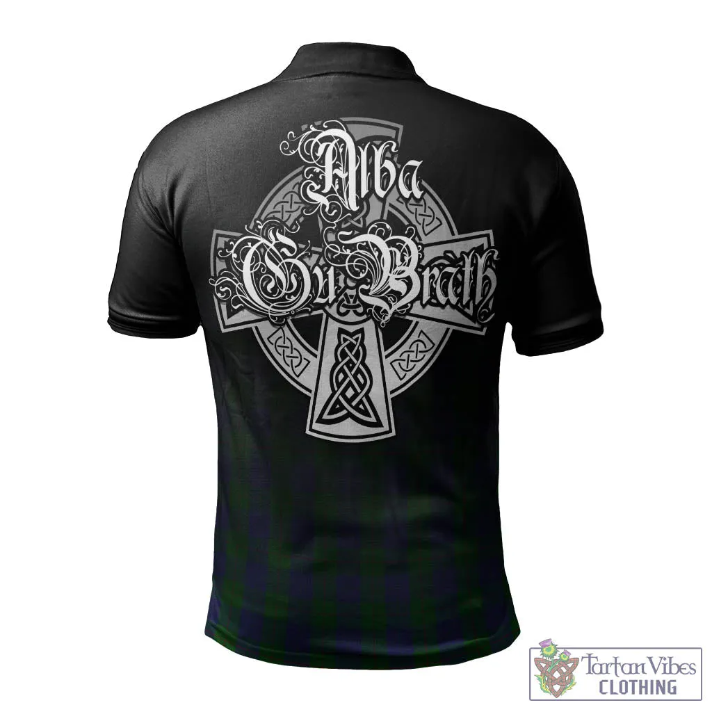 Barclay Tartan Polo Shirt Featuring Alba Gu Brath Family Crest Celtic Inspired