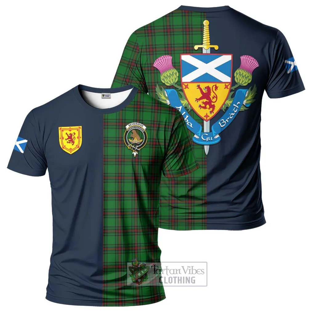 Beveridge Tartan T-Shirt Alba with Scottish Lion Royal Arm Half Style