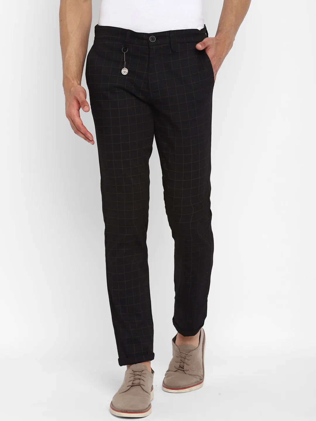 Black Checked Ultra Slim Fit Trouser