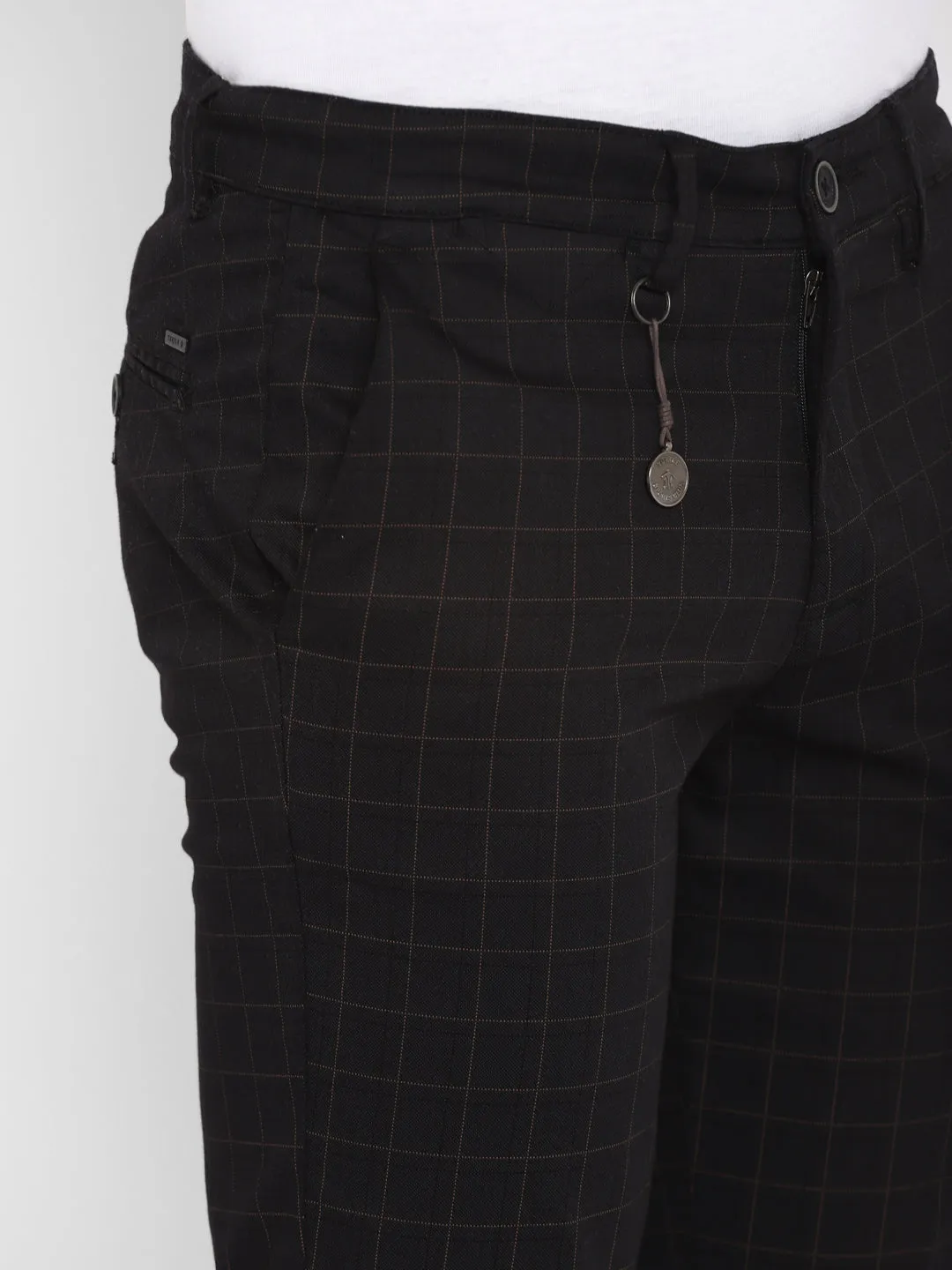 Black Checked Ultra Slim Fit Trouser