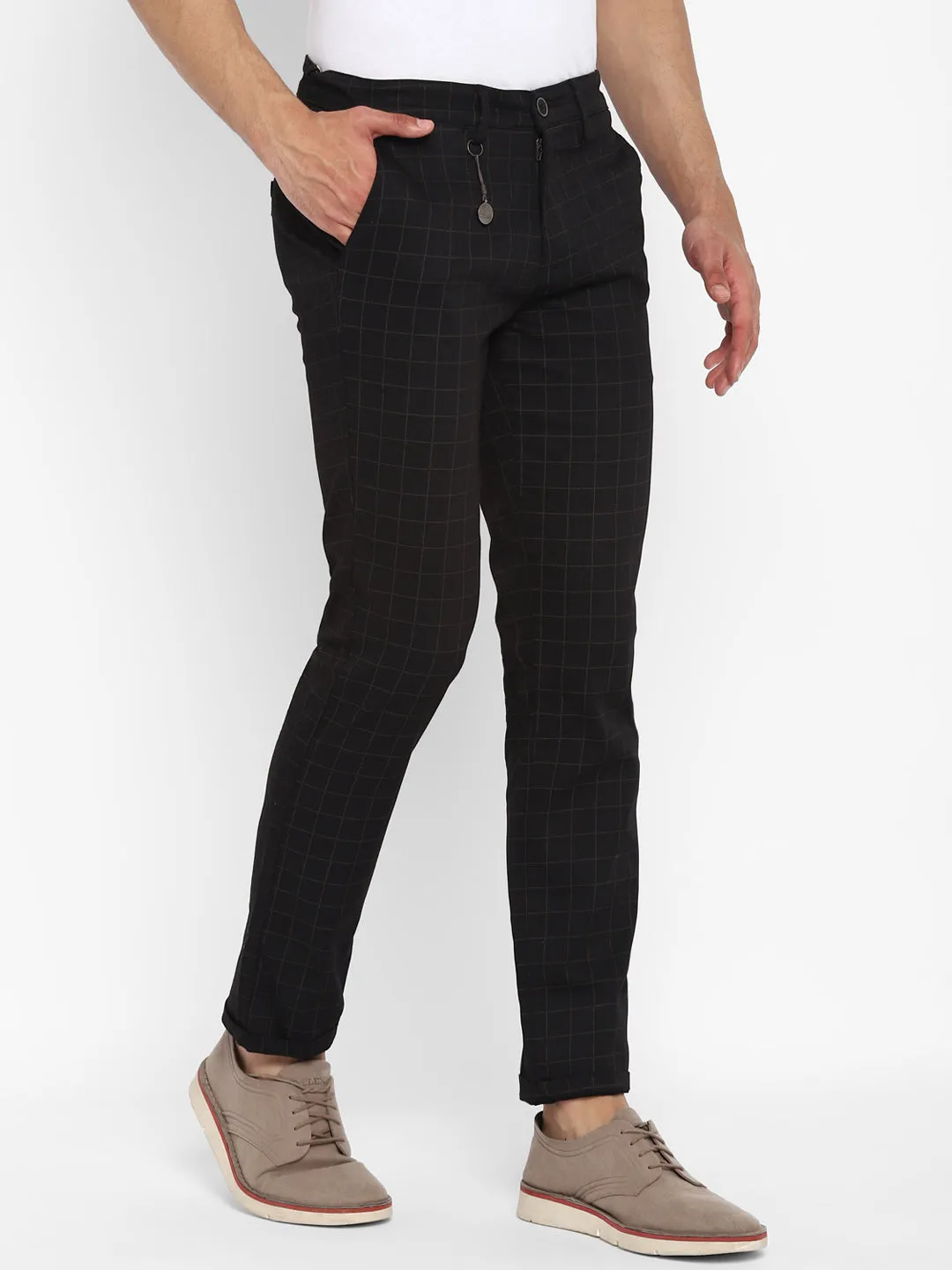 Black Checked Ultra Slim Fit Trouser