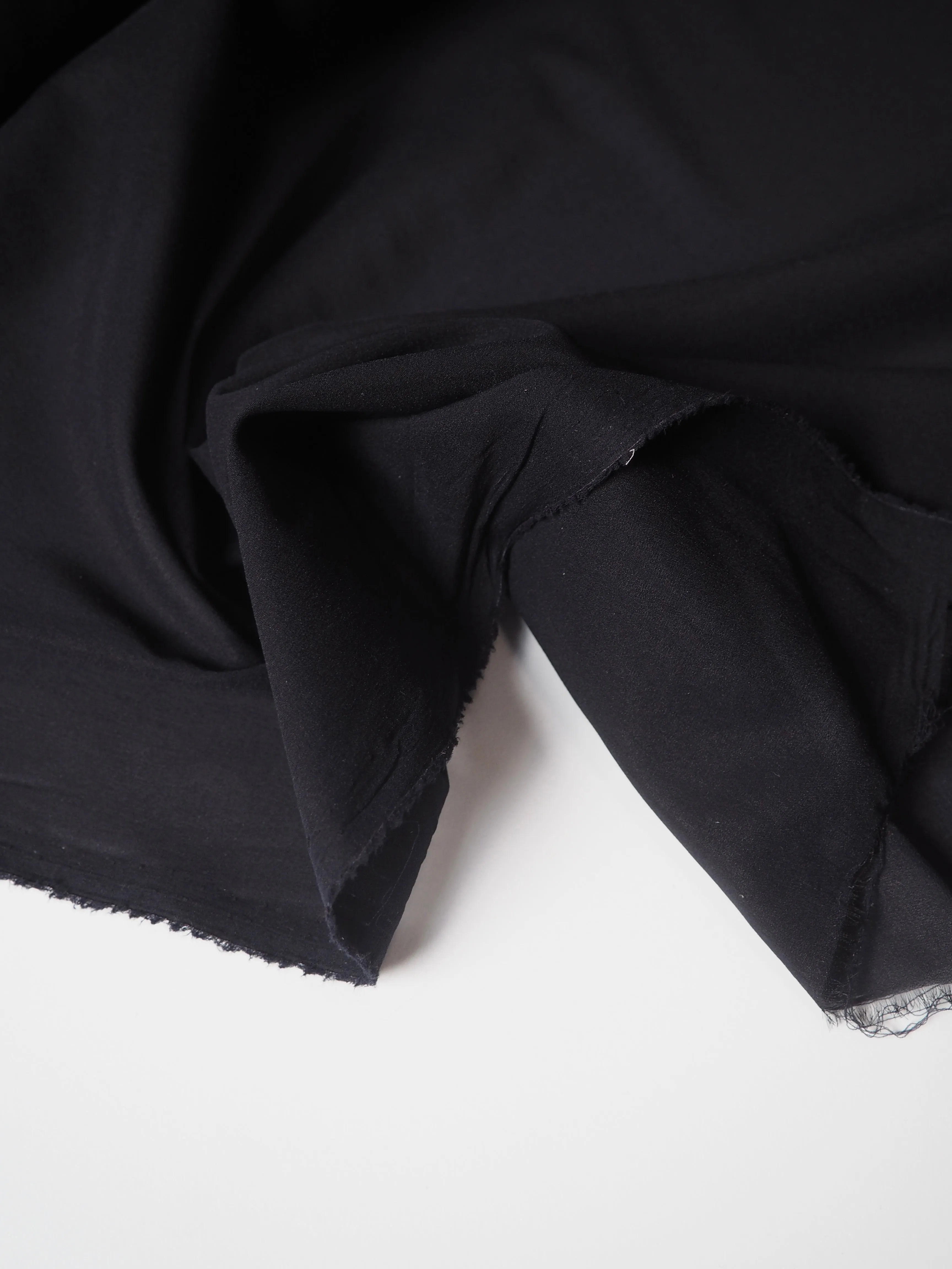 Black Stretch Silk/Acetate Chiffon Lining