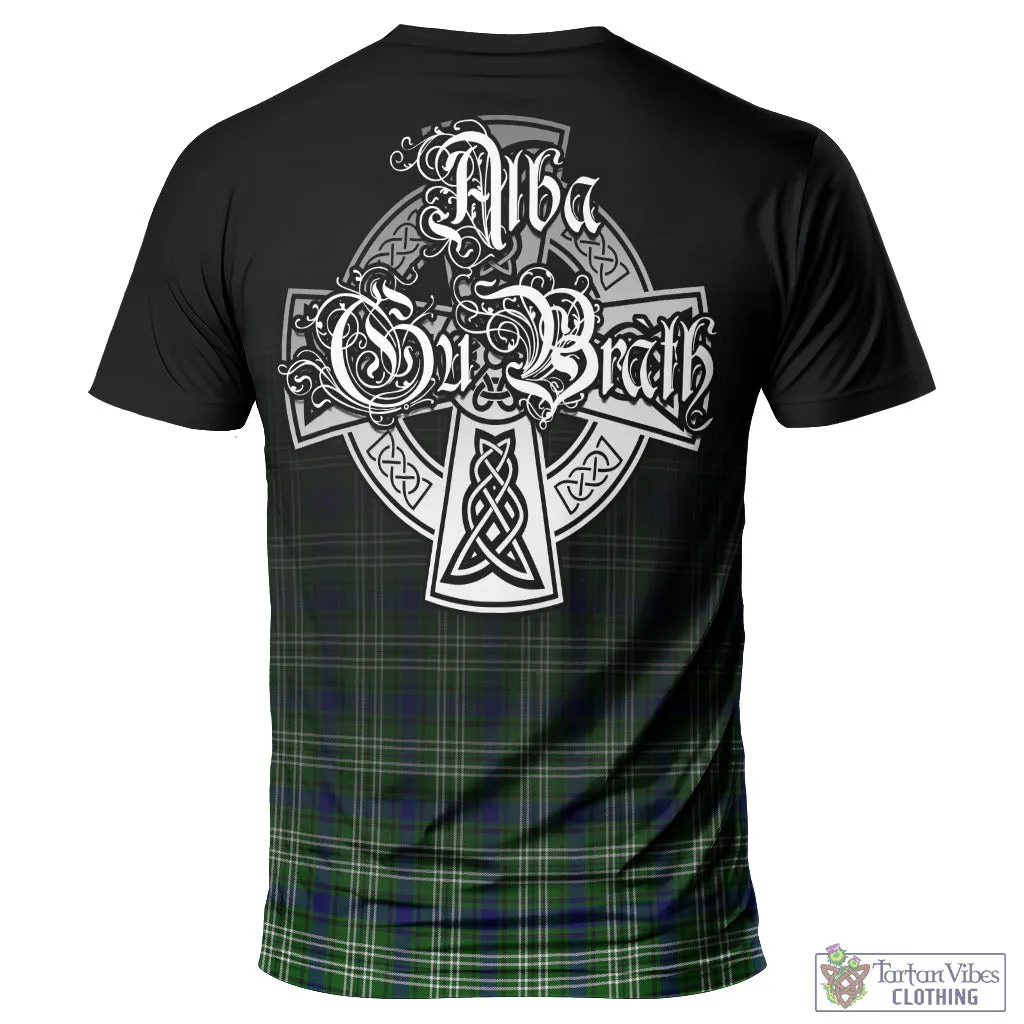 Blackadder Tartan T-Shirt Featuring Alba Gu Brath Family Crest Celtic Inspired