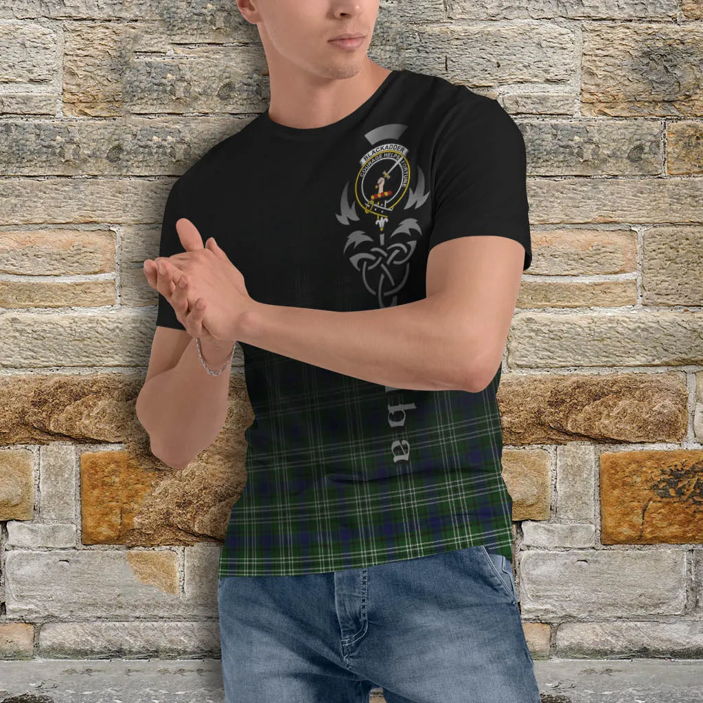 Blackadder Tartan T-Shirt Featuring Alba Gu Brath Family Crest Celtic Inspired