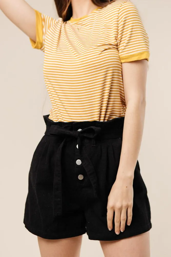 Bonzi Striped Tee in Mustard