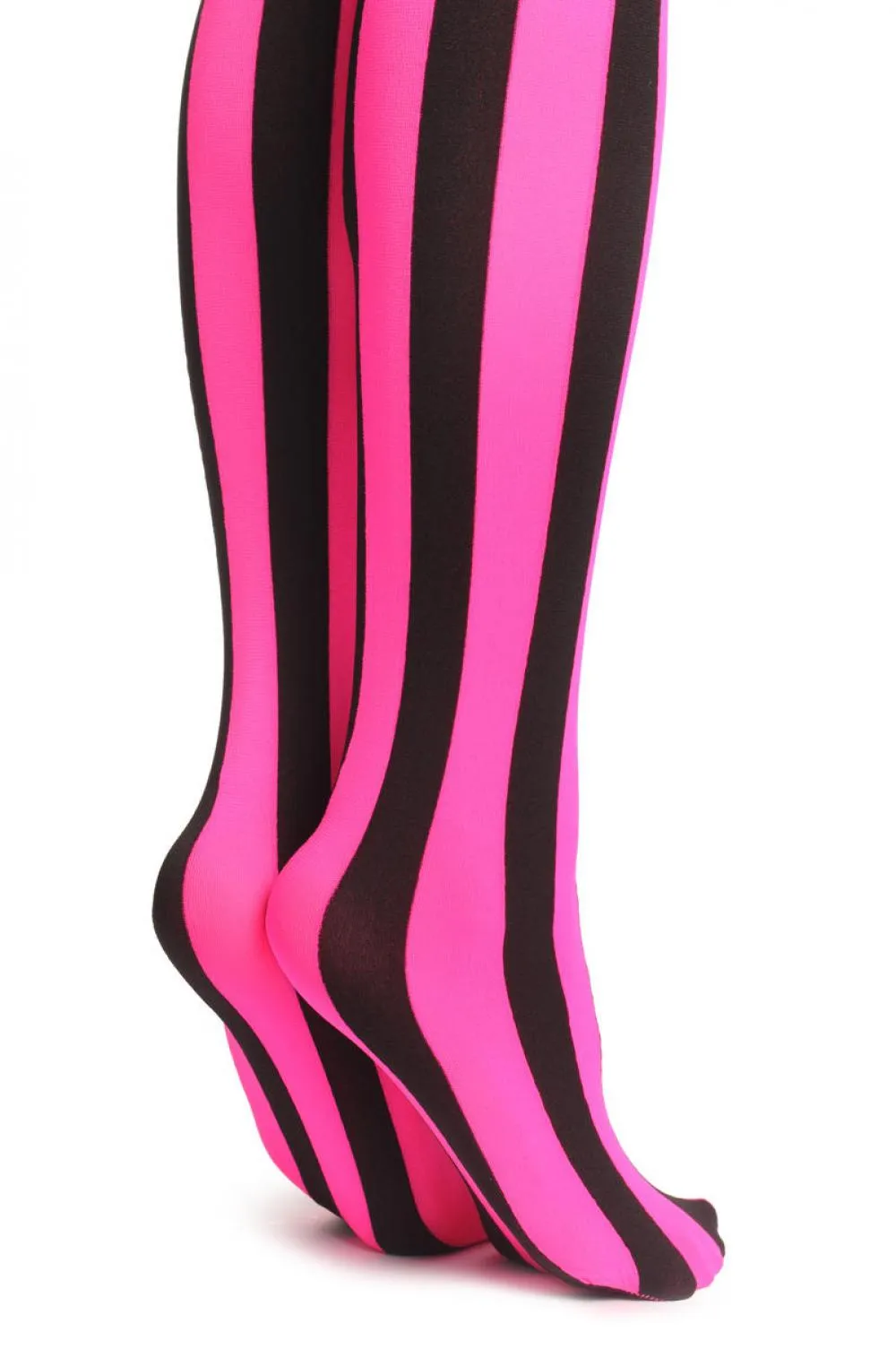 Bright Pink & Black Stripes