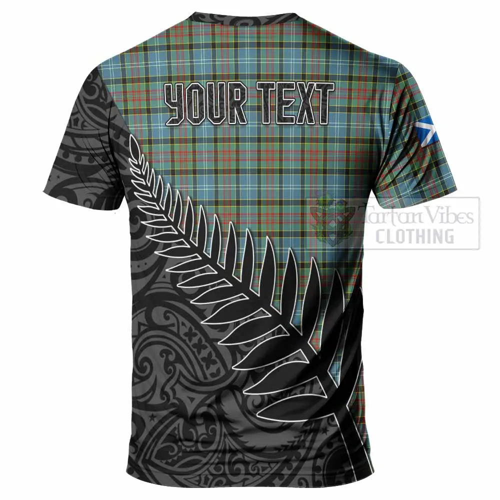 Brisbane Crest Tartan T-Shirt with New Zealand Silver Fern Half Style