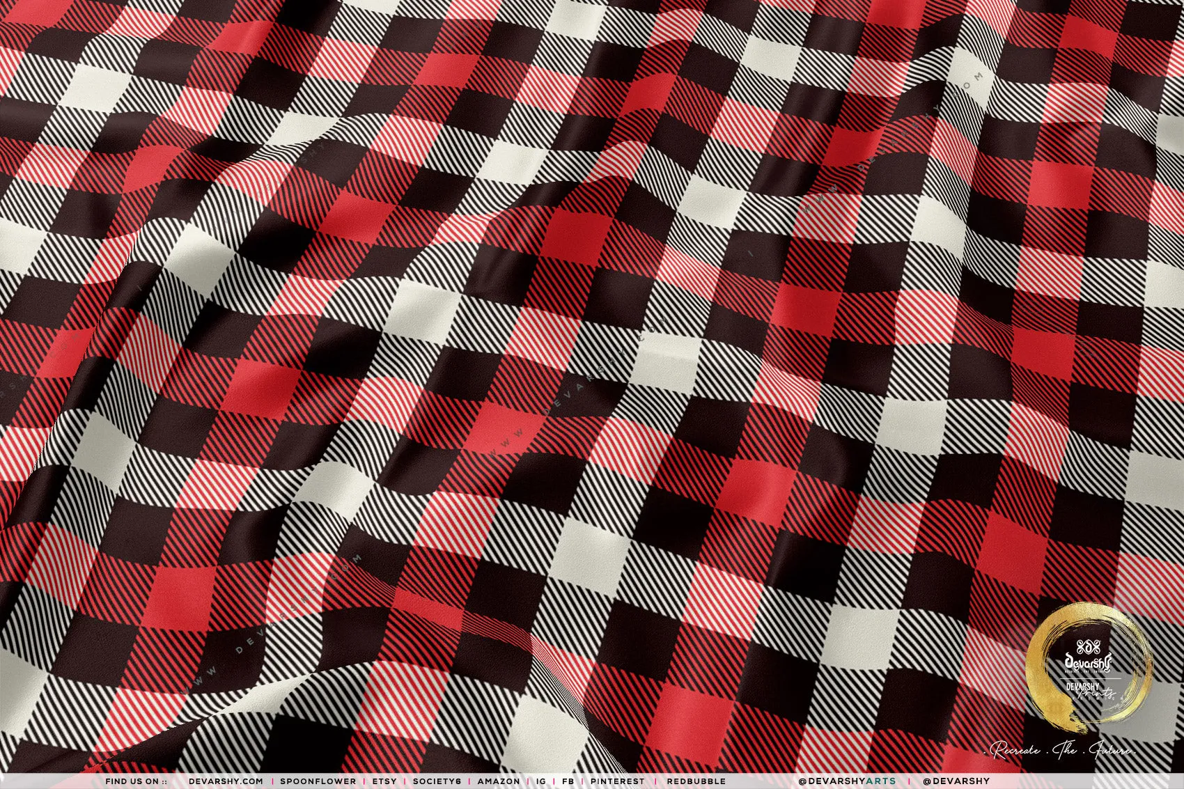 Buffalo Check Apparel Fabric 3Meters , 6 Designs | 8 Fabrics Option | Plaid Fabric By the Yard | 037