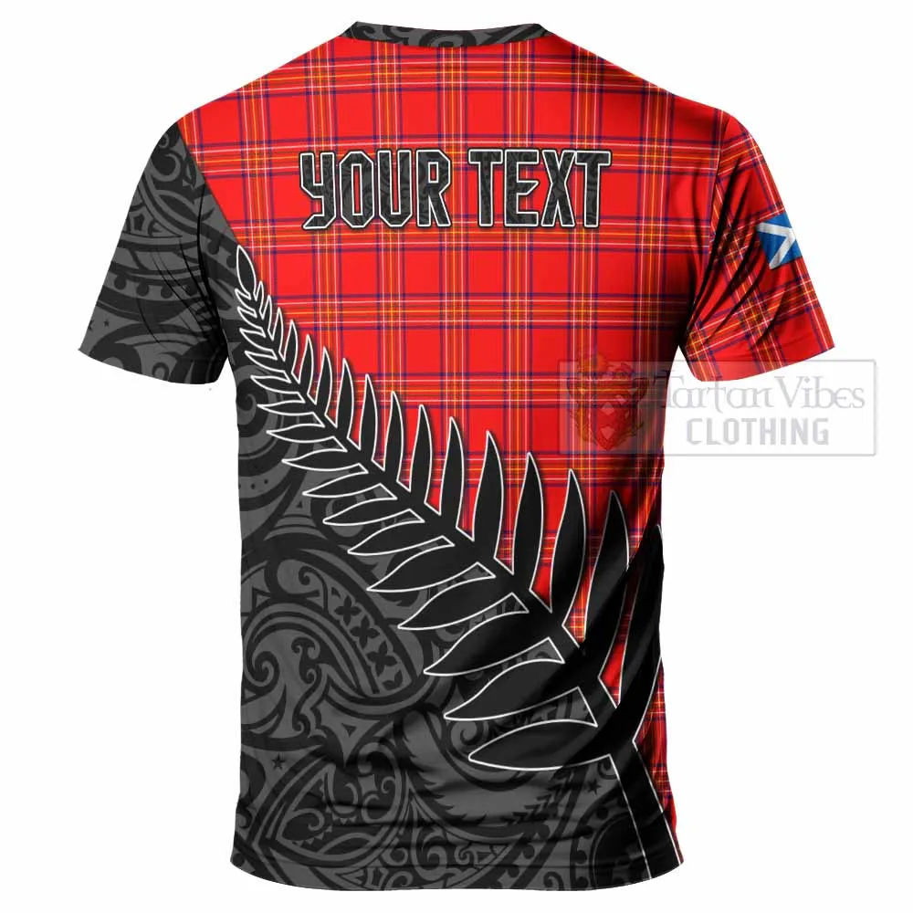 Burnett Crest Tartan T-Shirt with New Zealand Silver Fern Half Style