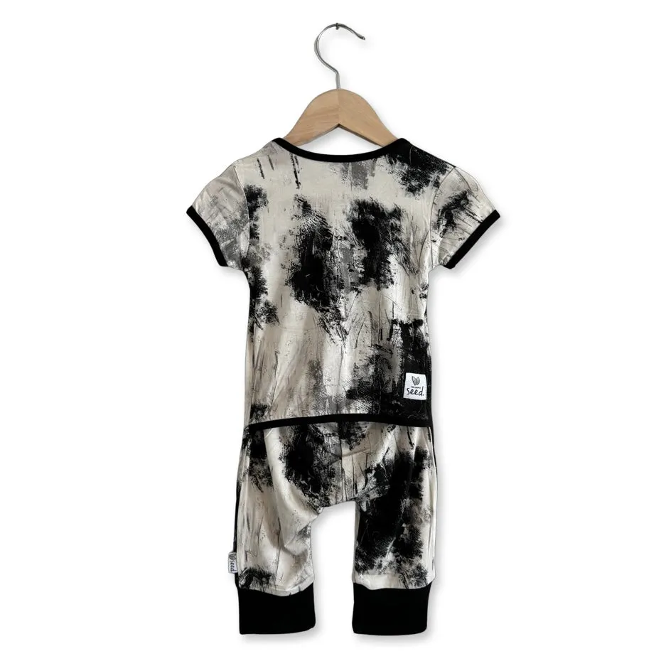 Caden & Crew Black Art Short Long Romper