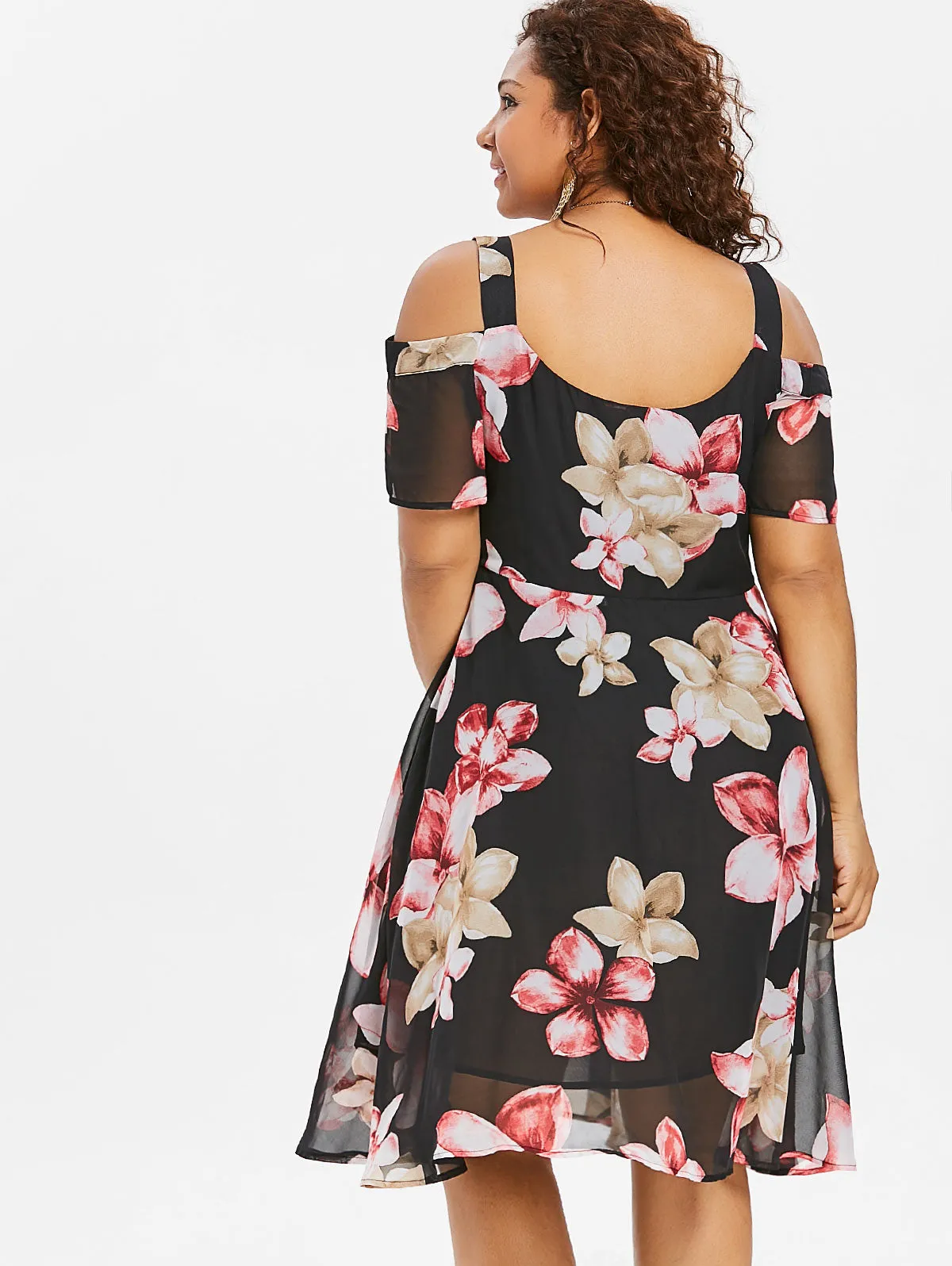 Cold Shoulder A-Line Dress