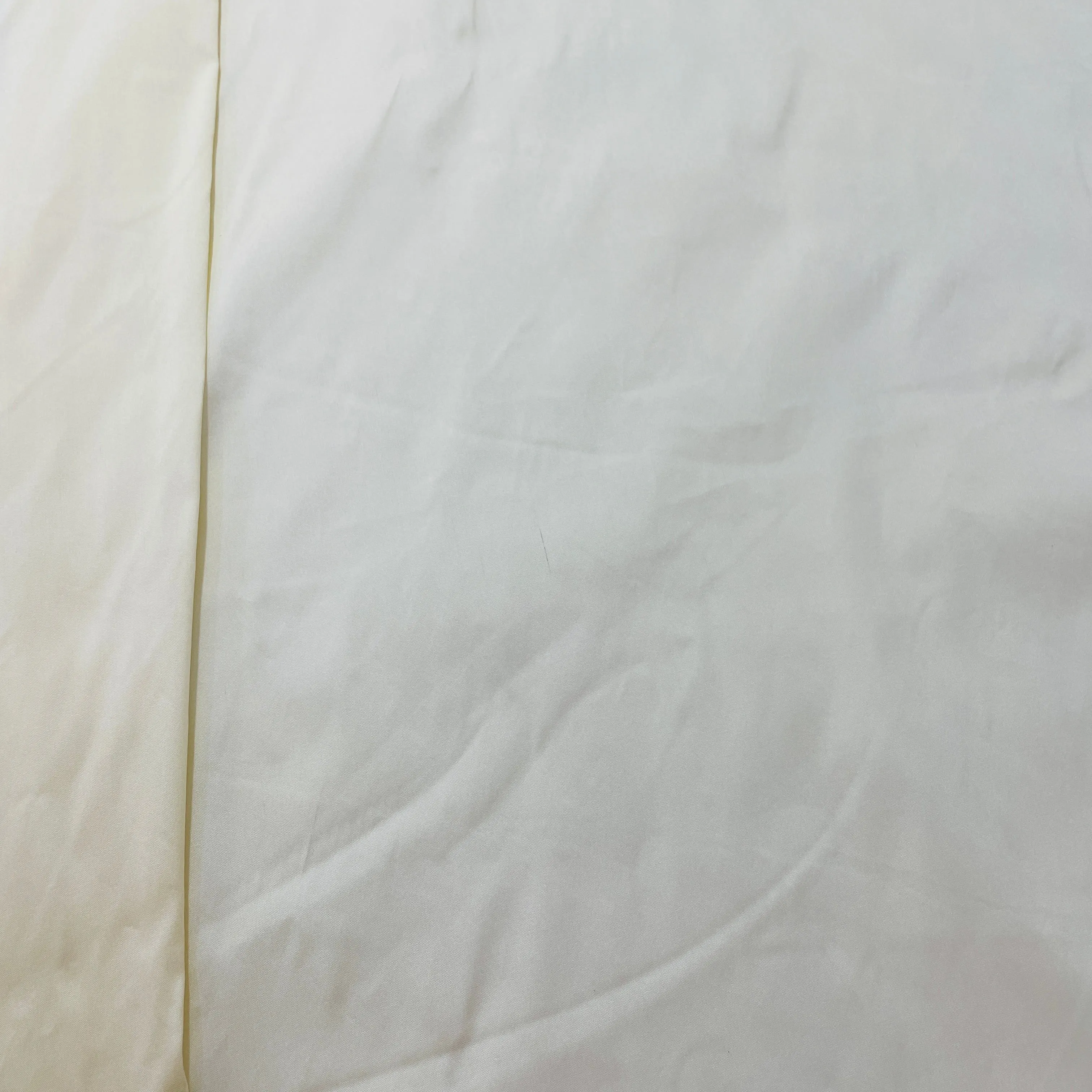 Cream Solid Silk Taffeta Fabric