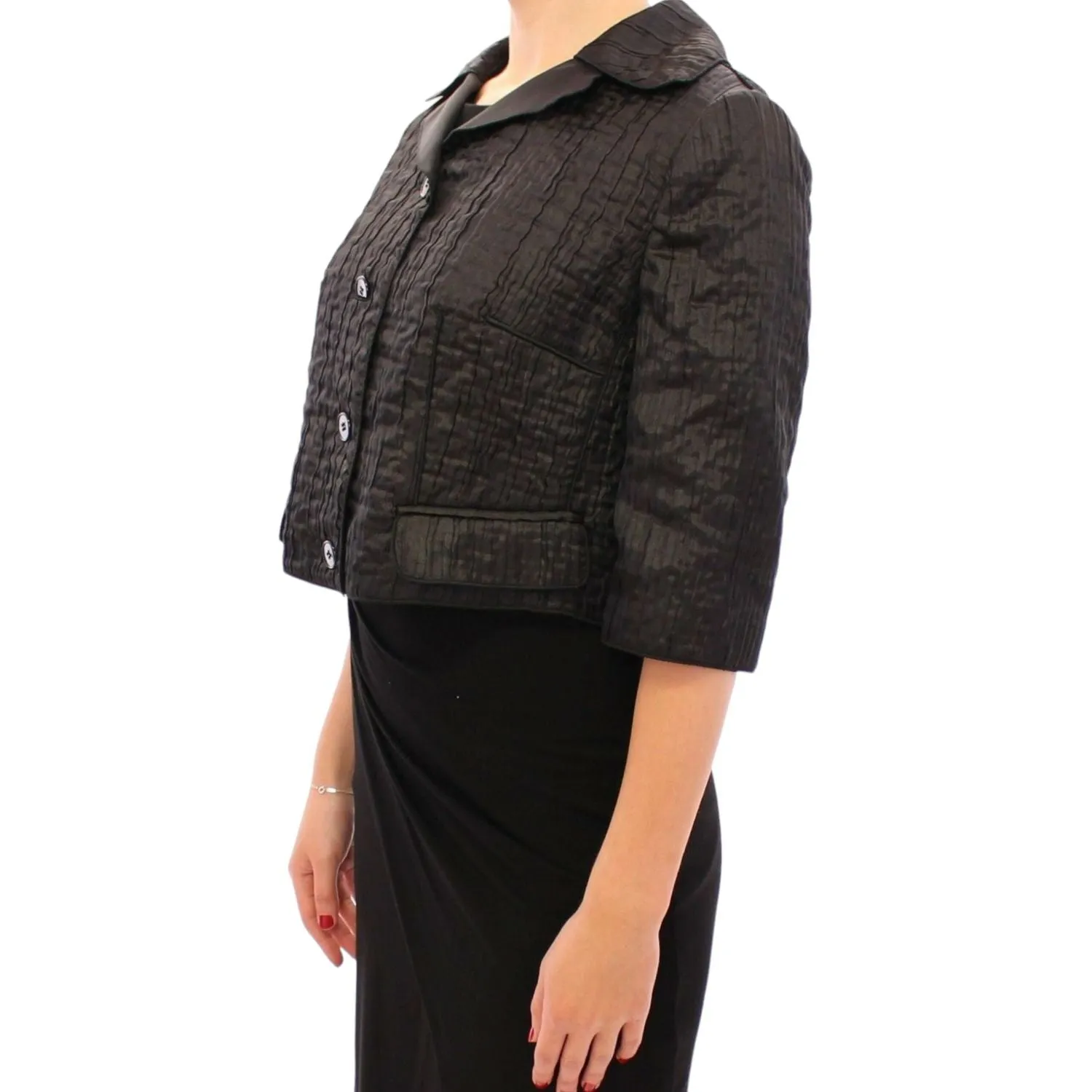 Dolce & Gabbana Elegant Black Bolero Shrug Jacket