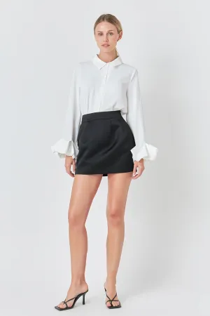 Endless Rose - Satin Pintucked Mini Skirt