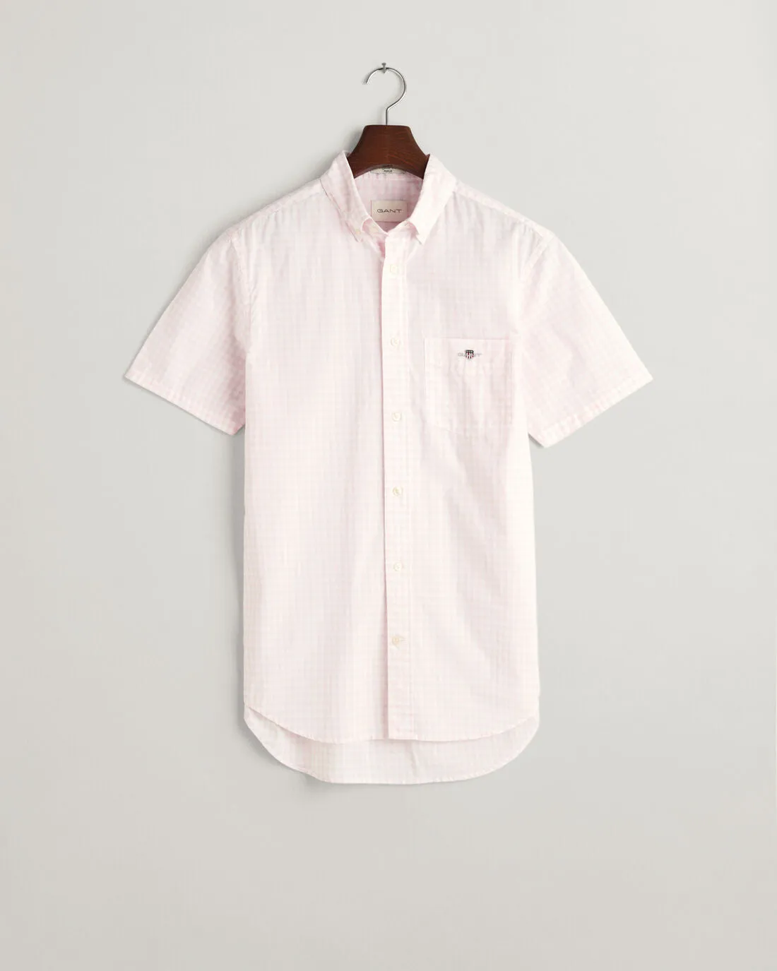 GANT - 3XL Poplin Short Sleeve Shirt, Ligtht Pink